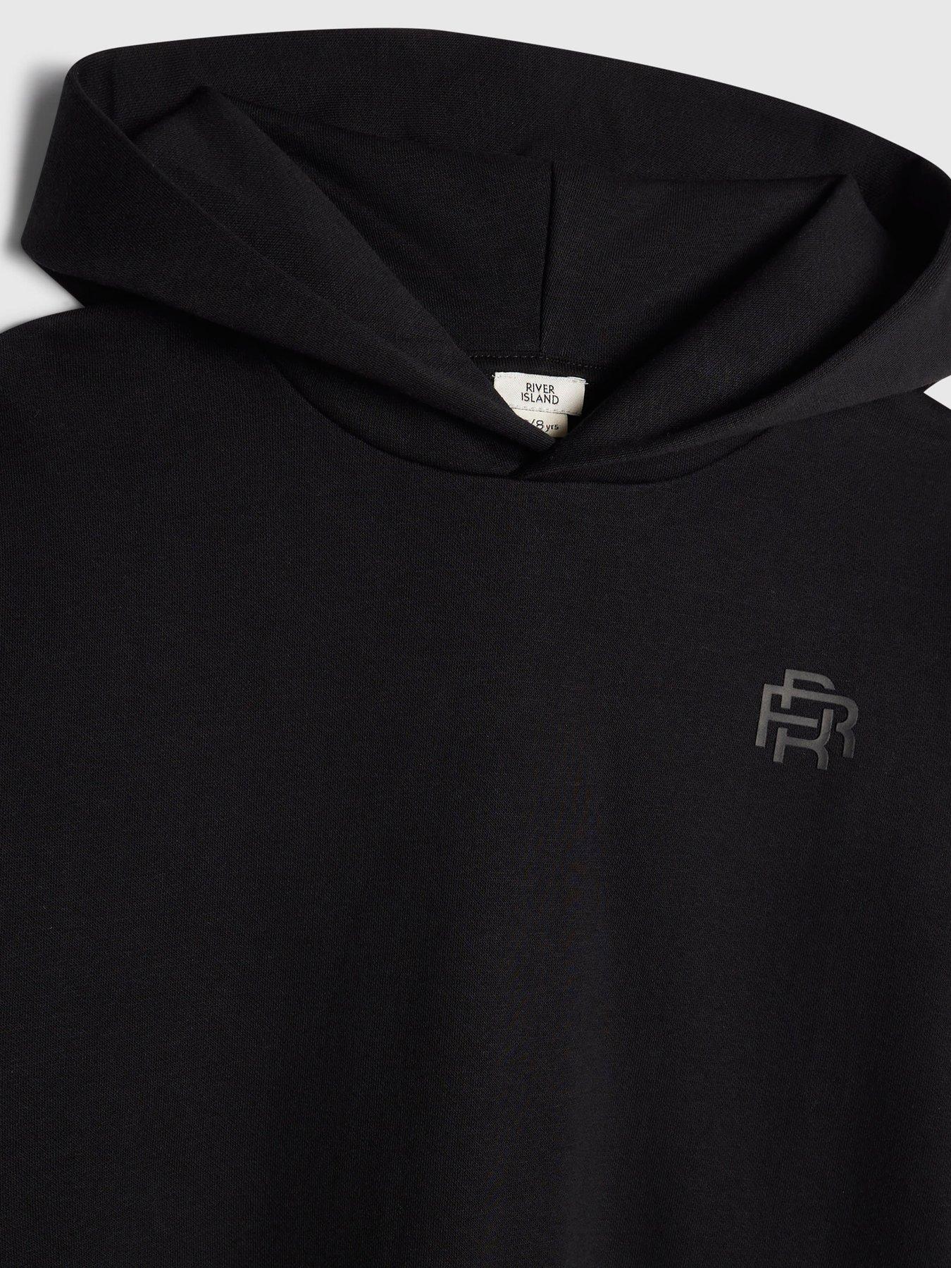 Image 5 of 5 of River Island Boys Rr Hoodie And Joggers Set - Black