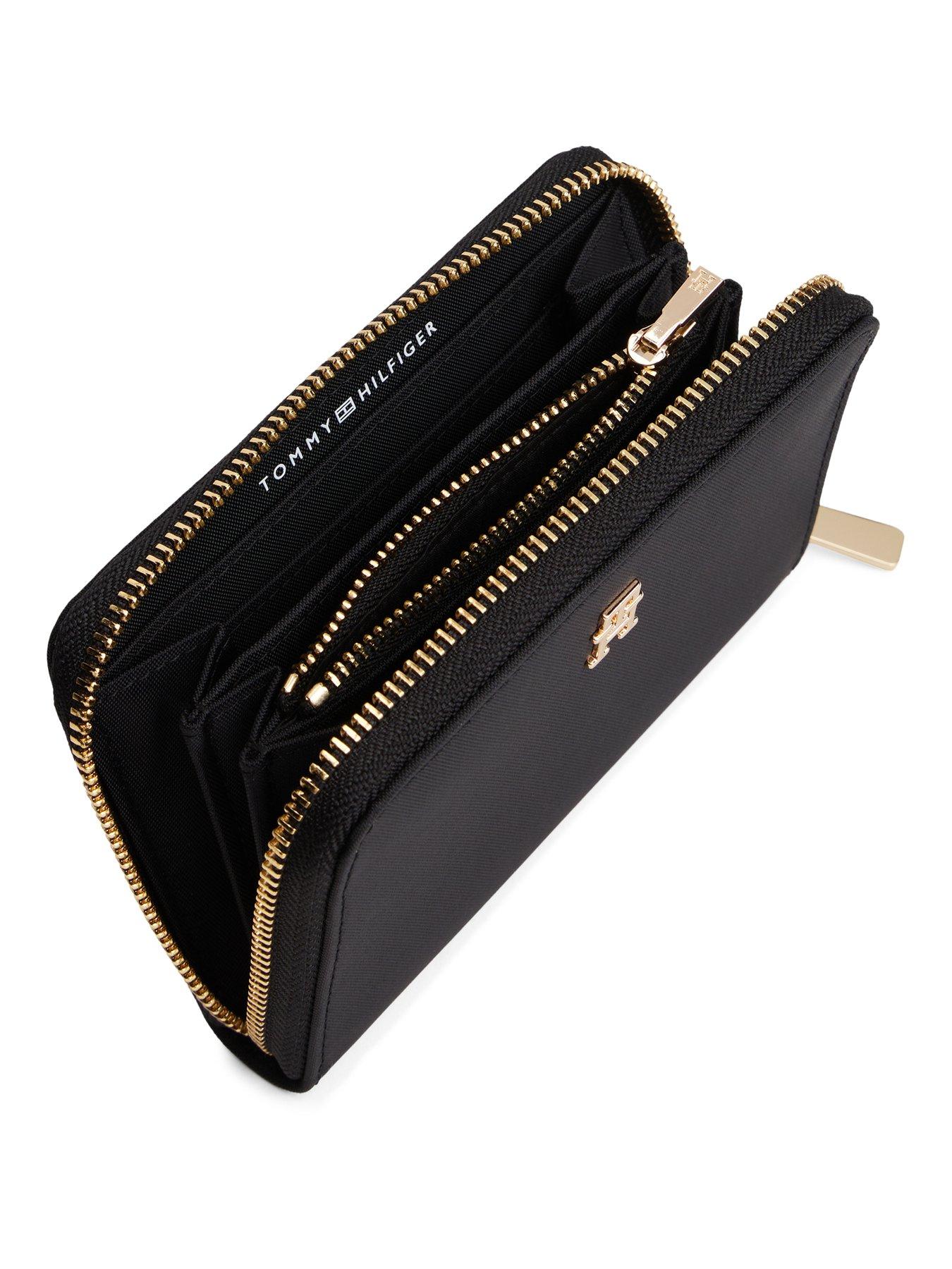Image 4 of 4 of Tommy Hilfiger Monogram Zip Around Wallet - Black