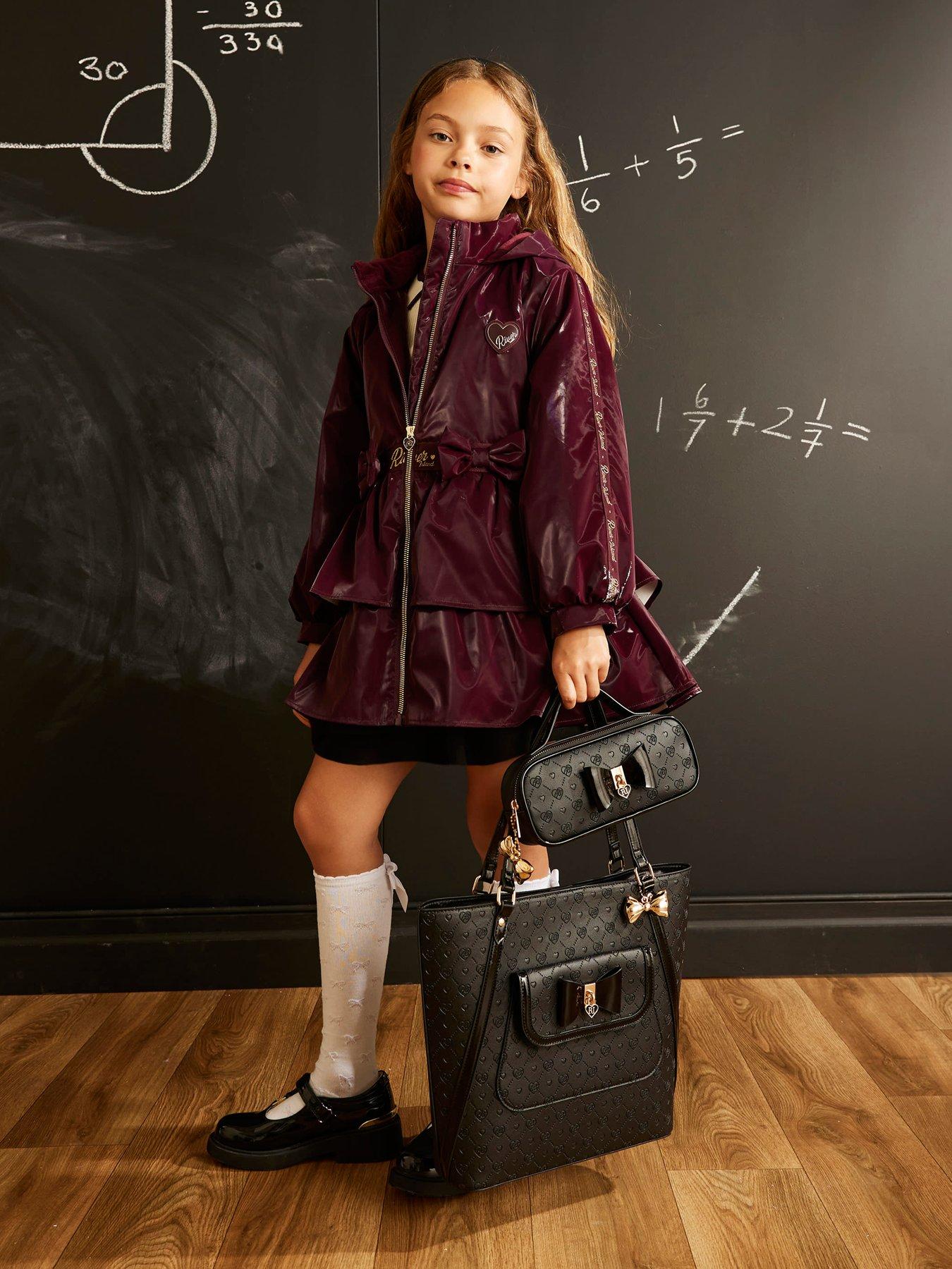 River Island Girls Faux Leather Shopper Bag Bundle Of 3 - Black