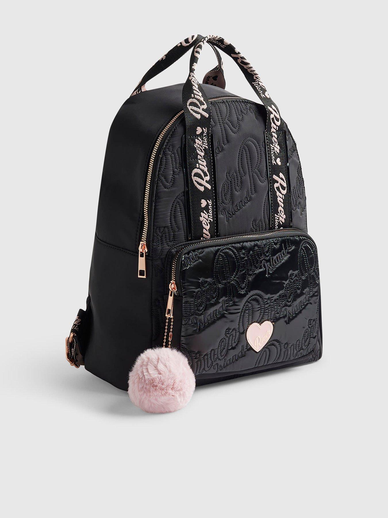River Island Girls Ri Quilted Backpack - Black