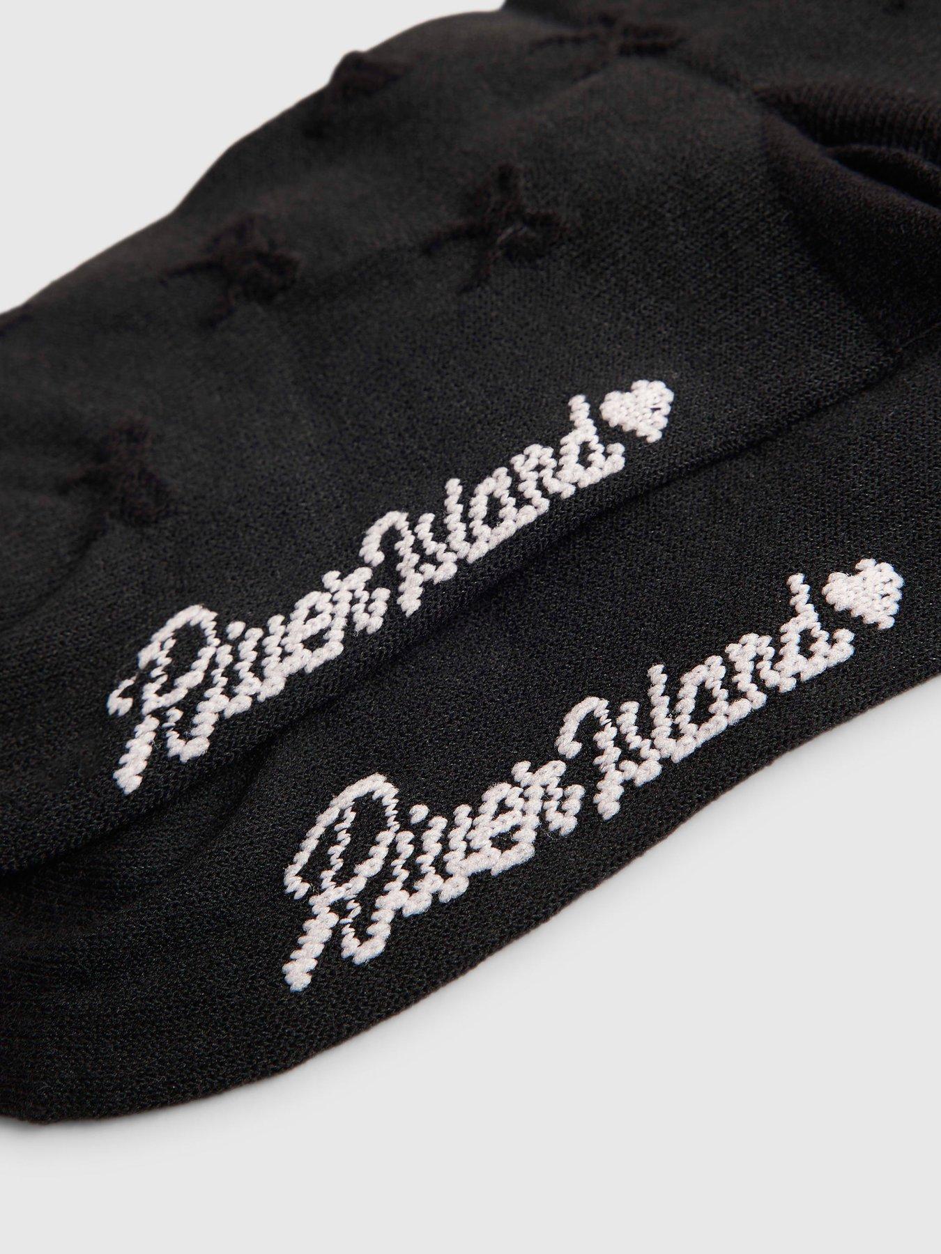 Image 2 of 3 of River Island Girls Black Pack Of 2 Knee High Socks - Black