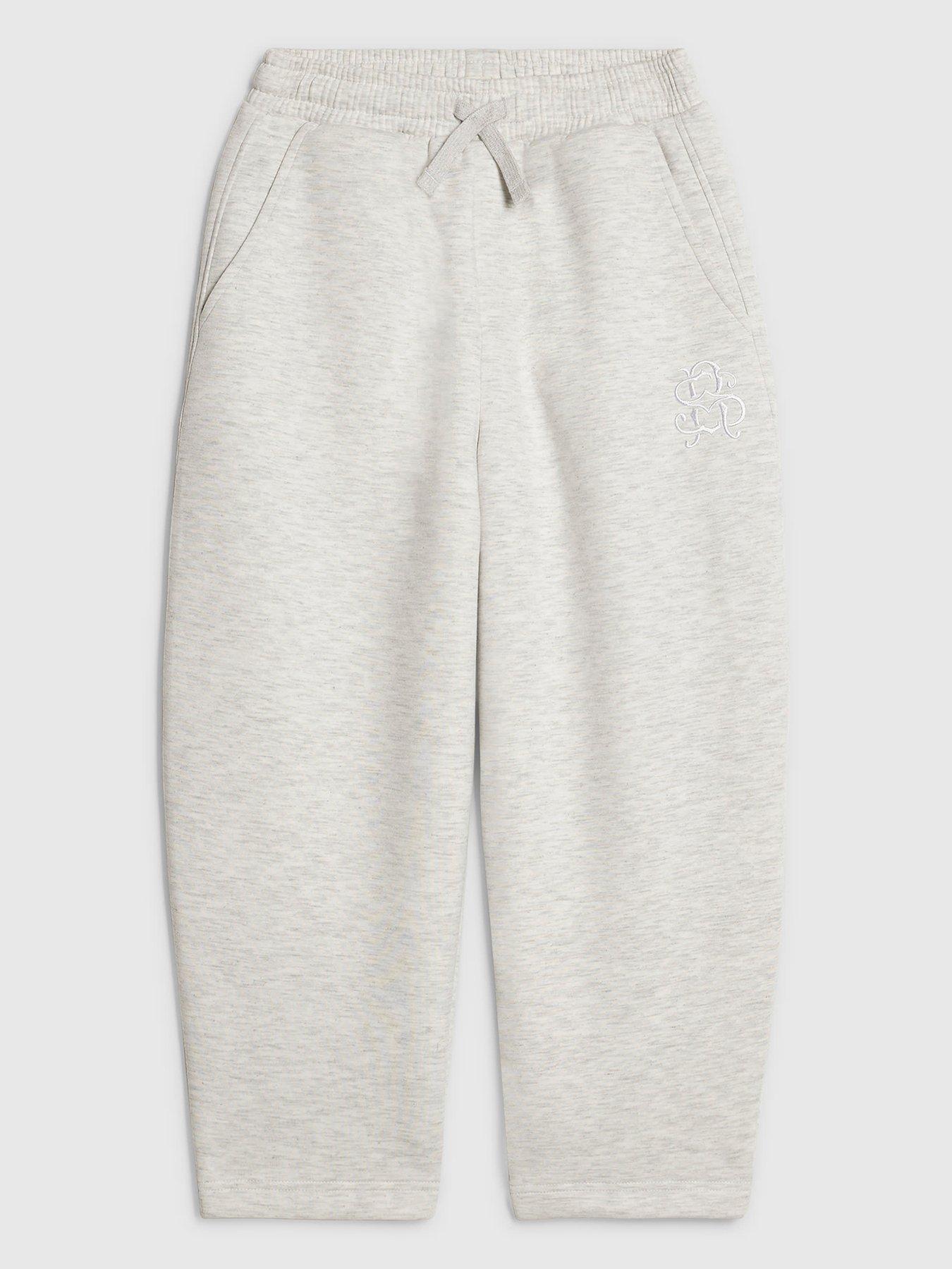Image 1 of 4 of River Island Boys Premium Barrel Leg Jogging Bottoms - Grey