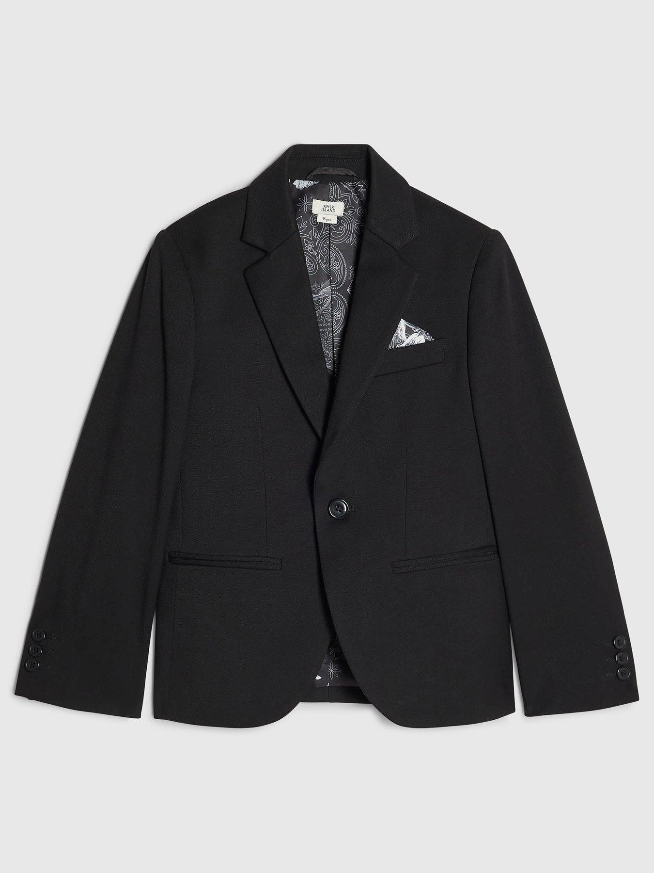 River Island Boys Tailored Suit Jacket - Black