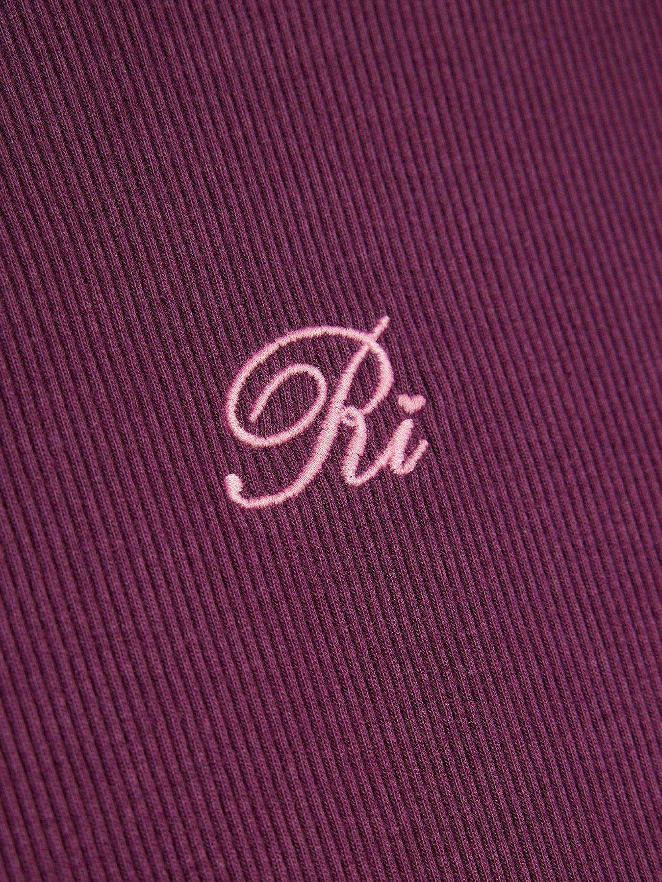 Image 4 of 4 of River Island Girls Whipstitch RI T-Shirt - Red