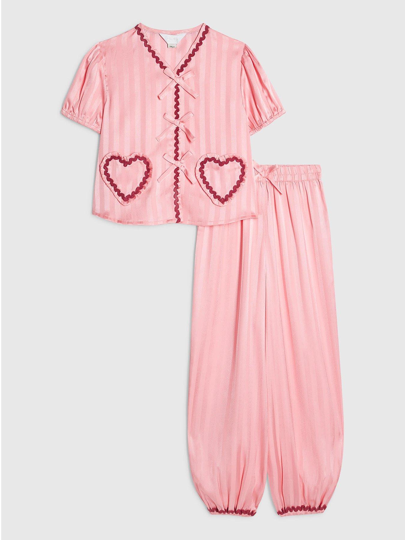 River Island Girls Satin Hareem Pyjamas - Pink