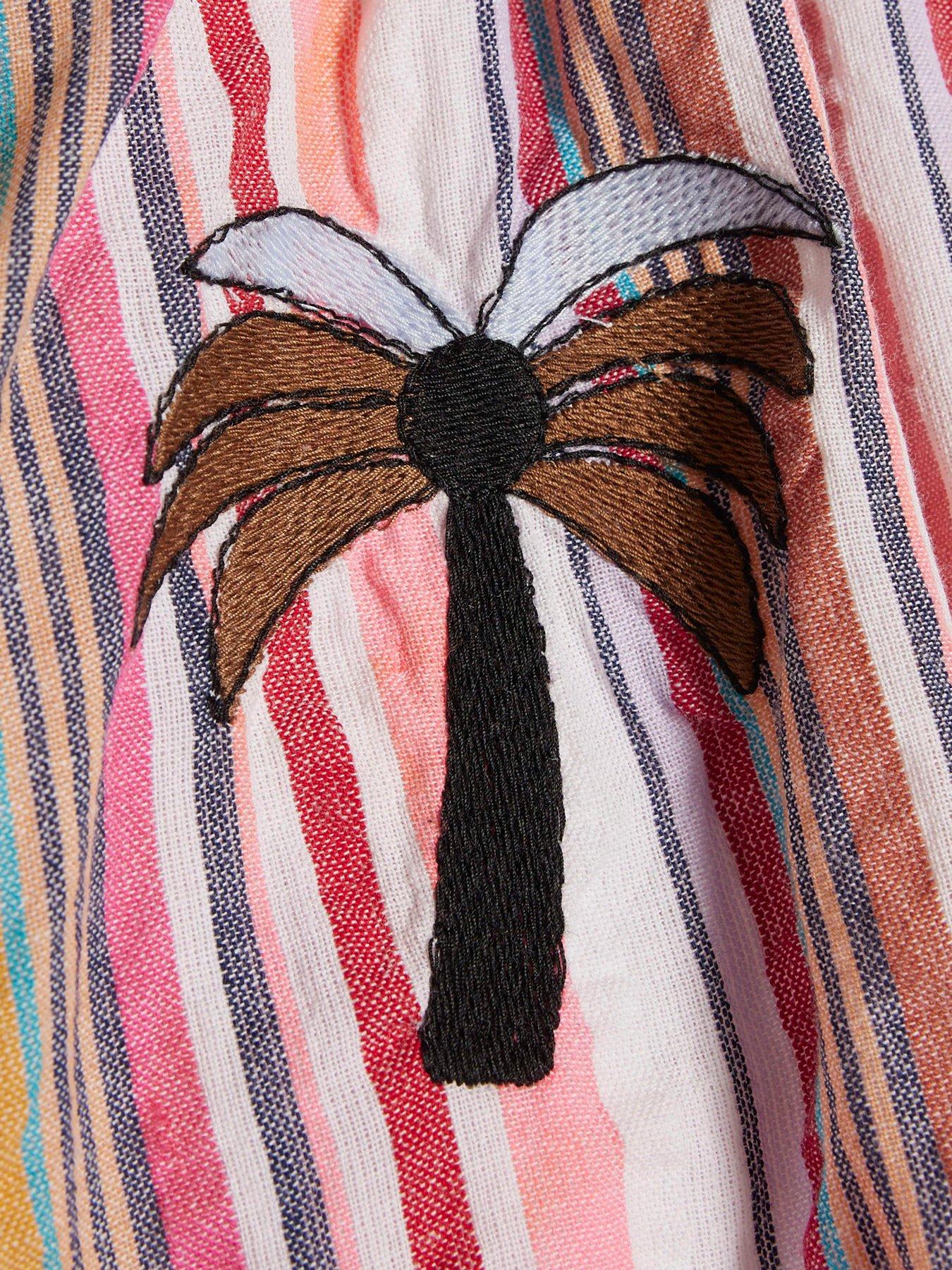 Image 3 of 4 of River Island Older Girls Stripe Hareem Top Set - Multi