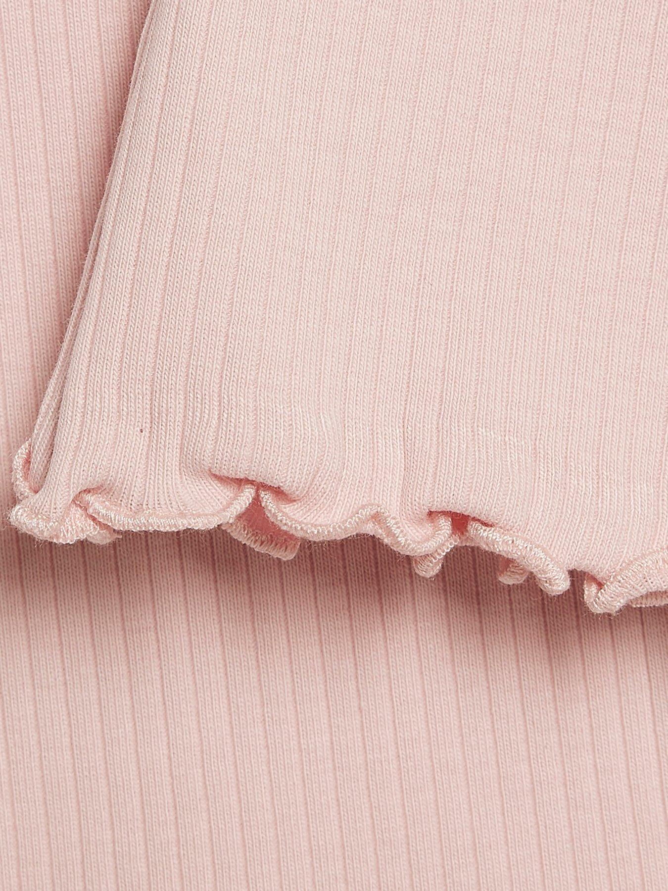 Image 4 of 5 of River Island Mini Girls Ribbed Top &amp; Leggings Set - Pink