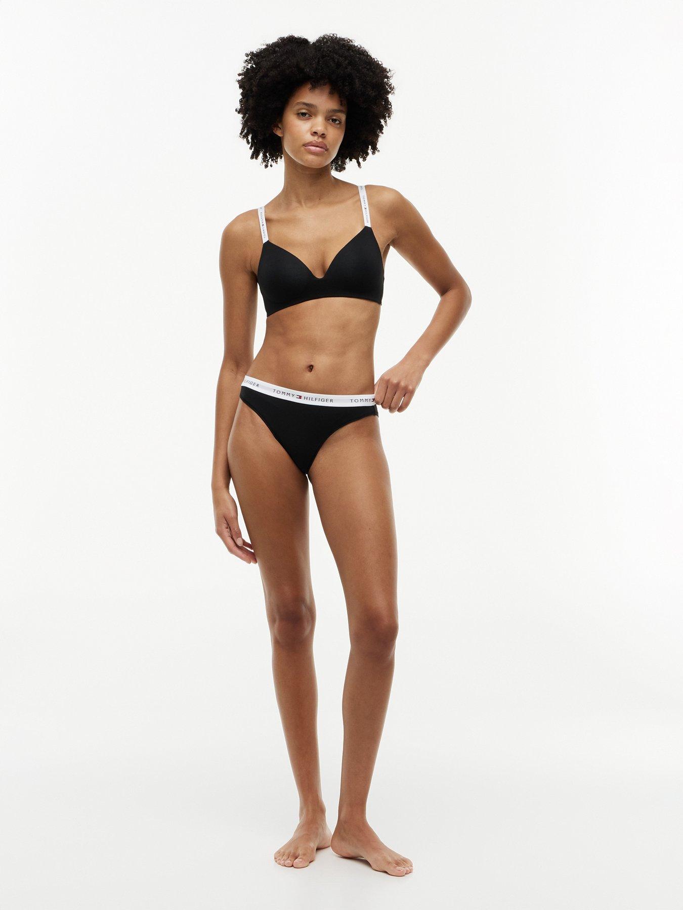 Image 4 of 5 of Tommy Hilfiger Signature Logo 3 Pack Bikini Brief - Black