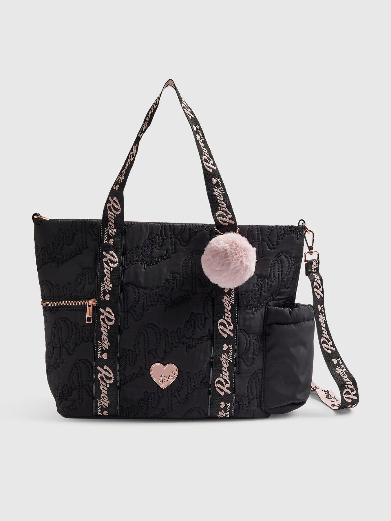 River Island Girls Nylon Quilted Shopper Bag - Black