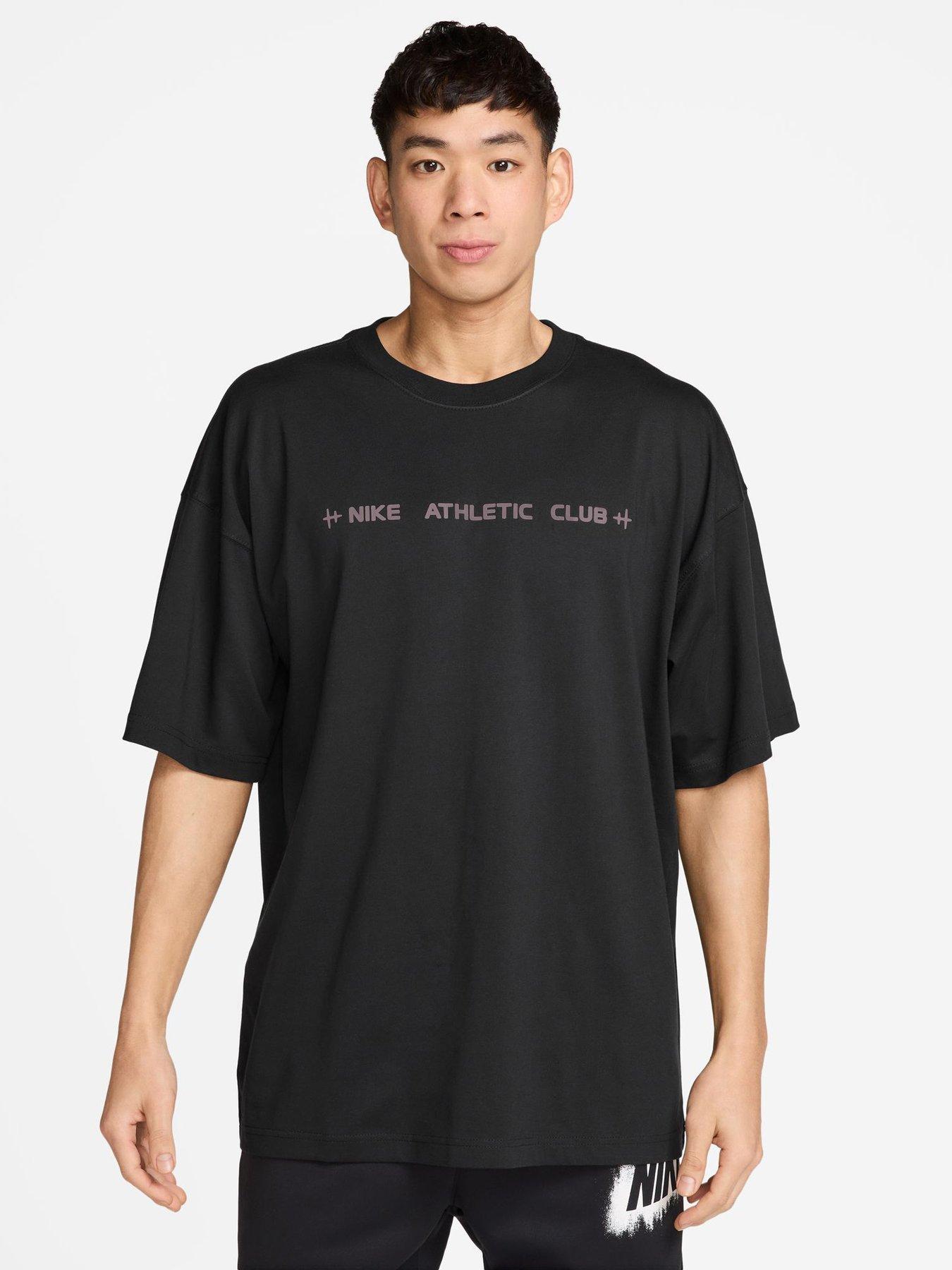 Image 1 of 3 of Nike Nike Mens Training Athletic Club Oversized T-shirt - Black