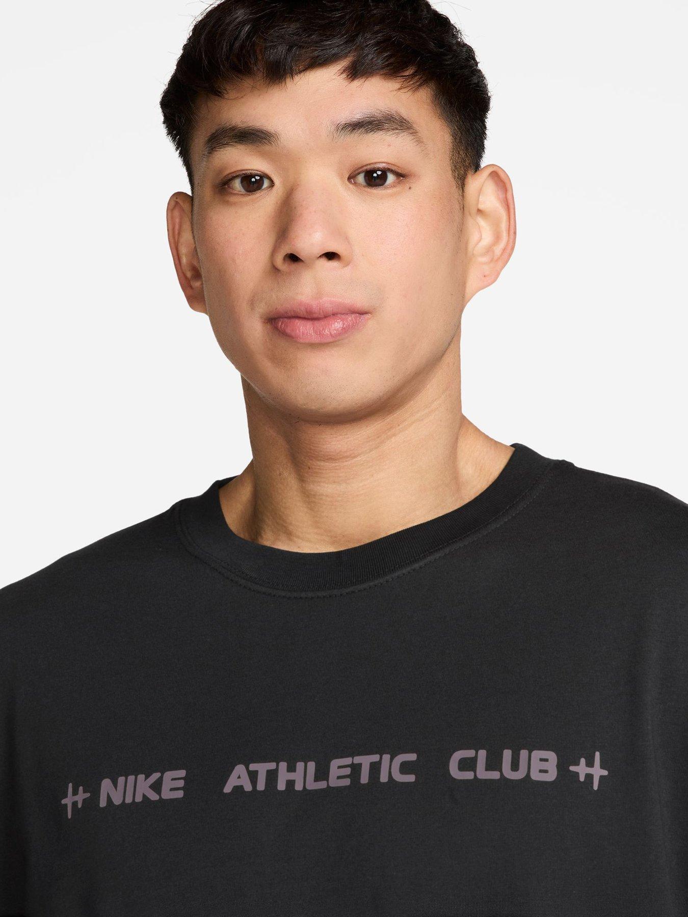 Image 3 of 3 of Nike Nike Mens Training Athletic Club Oversized T-shirt - Black