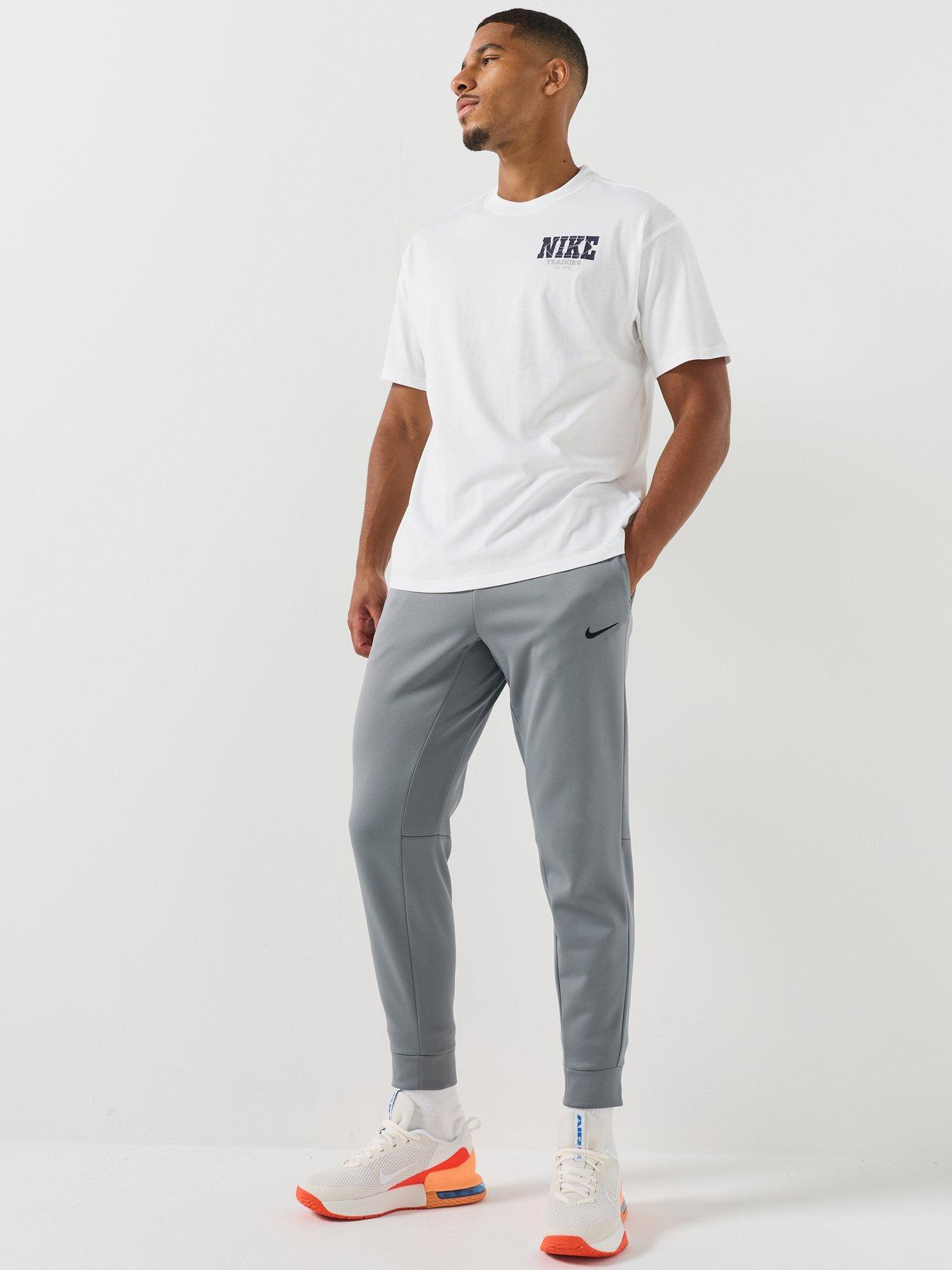 Image 3 of 6 of Nike Mens Training Midweight Cotton Graphic T-Shirt - White