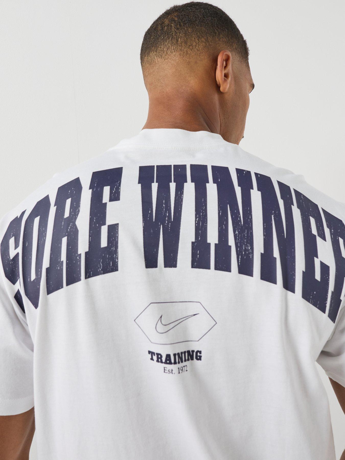 Image 6 of 6 of Nike Mens Training Midweight Cotton Graphic T-Shirt - White