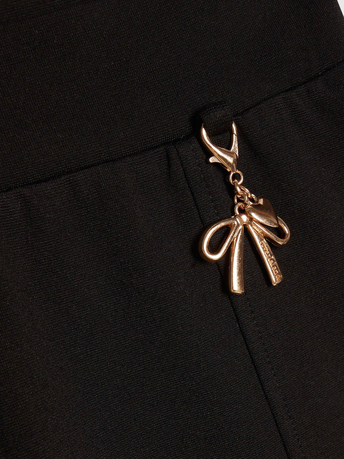 Image 3 of 4 of River Island Girls Wide Leg Trousers - Black