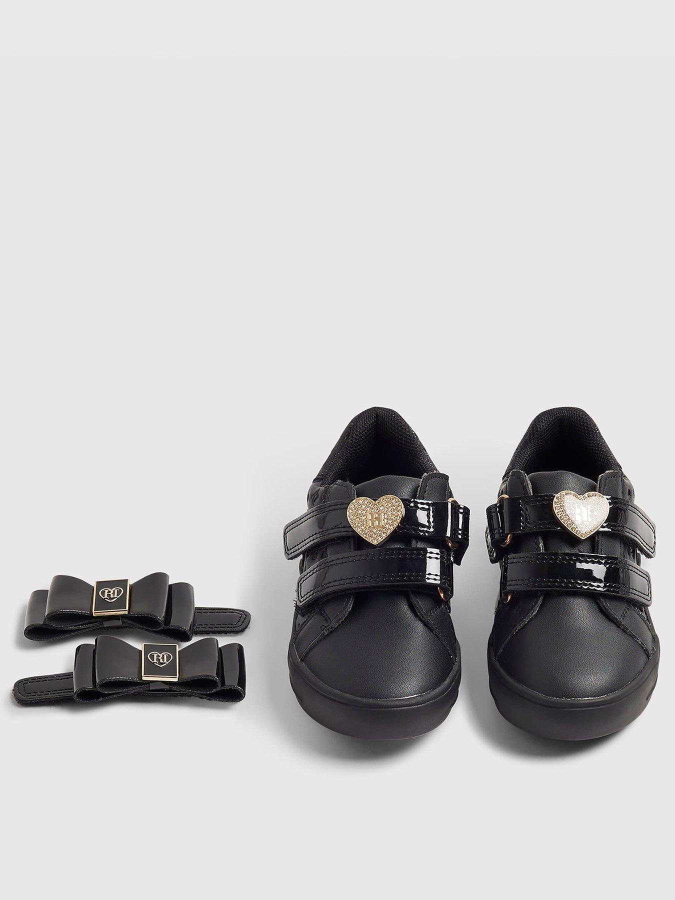River Island Mini Girls Interchangeable Bow Trainers - Black