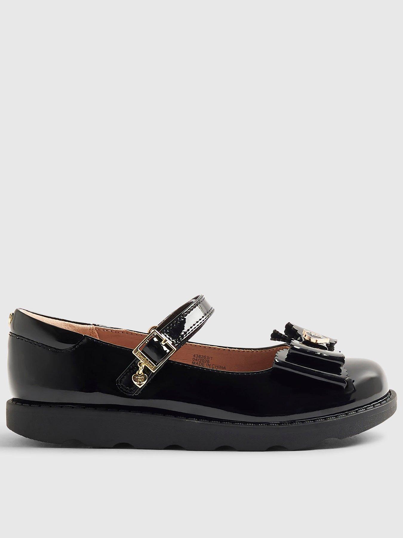 River Island Mini Girls Patent Bow Mary Jane Shoes - Black