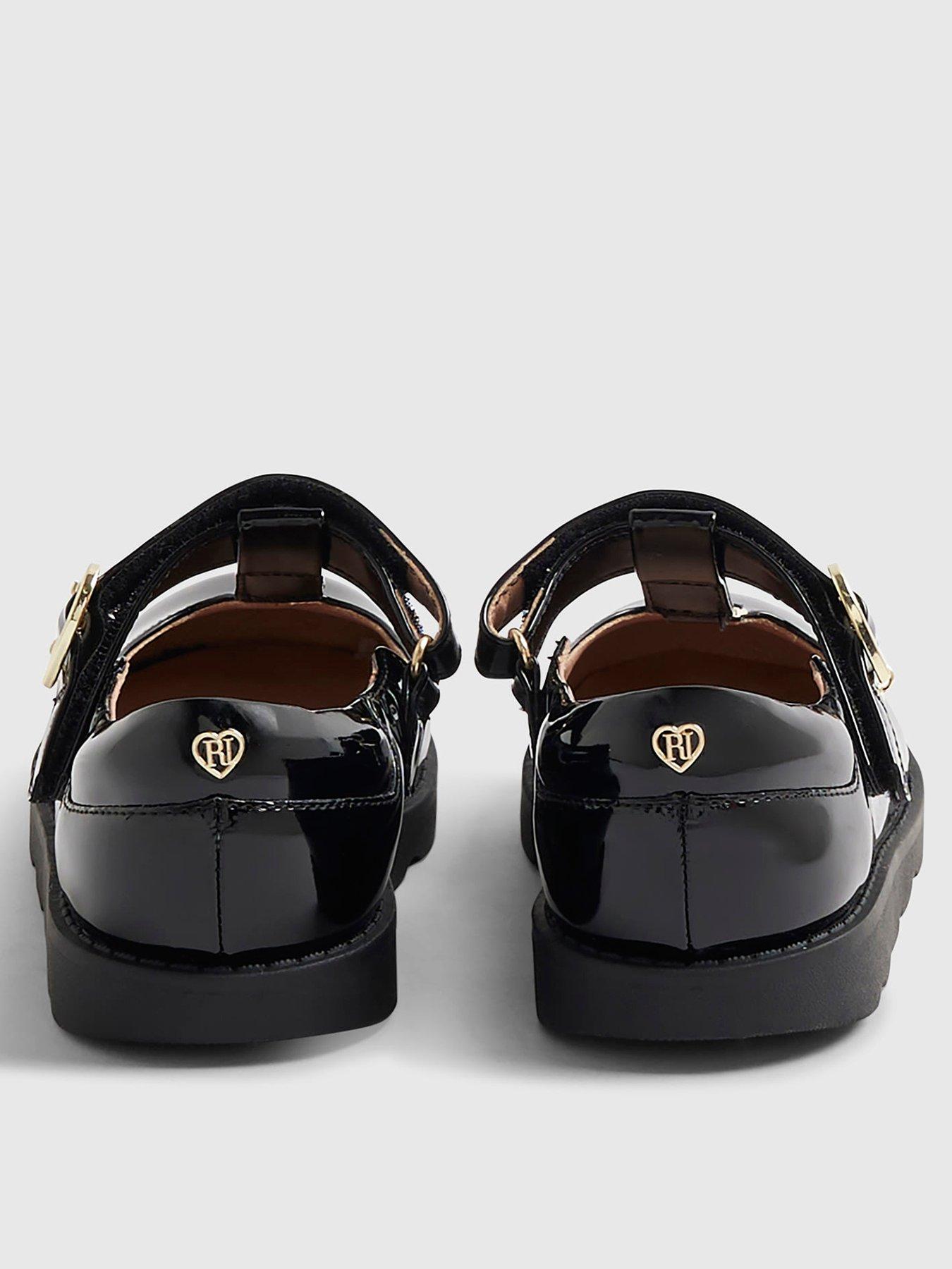 Image 3 of 4 of River Island Mini Girls Black T-Bar Mary Jane Shoes - Black