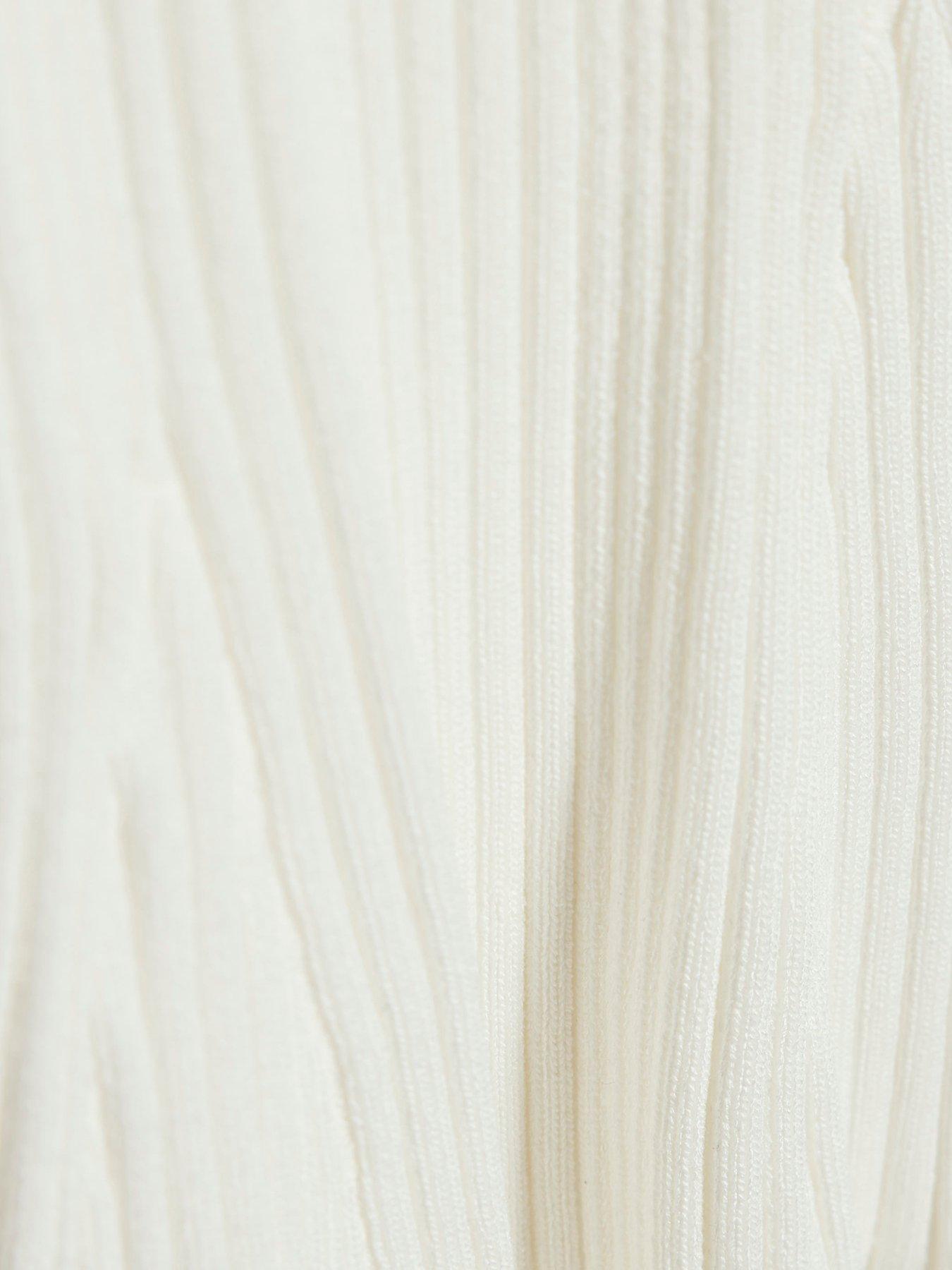 Image 3 of 4 of River Island Girls Knitted Flippy Dress - Cream
