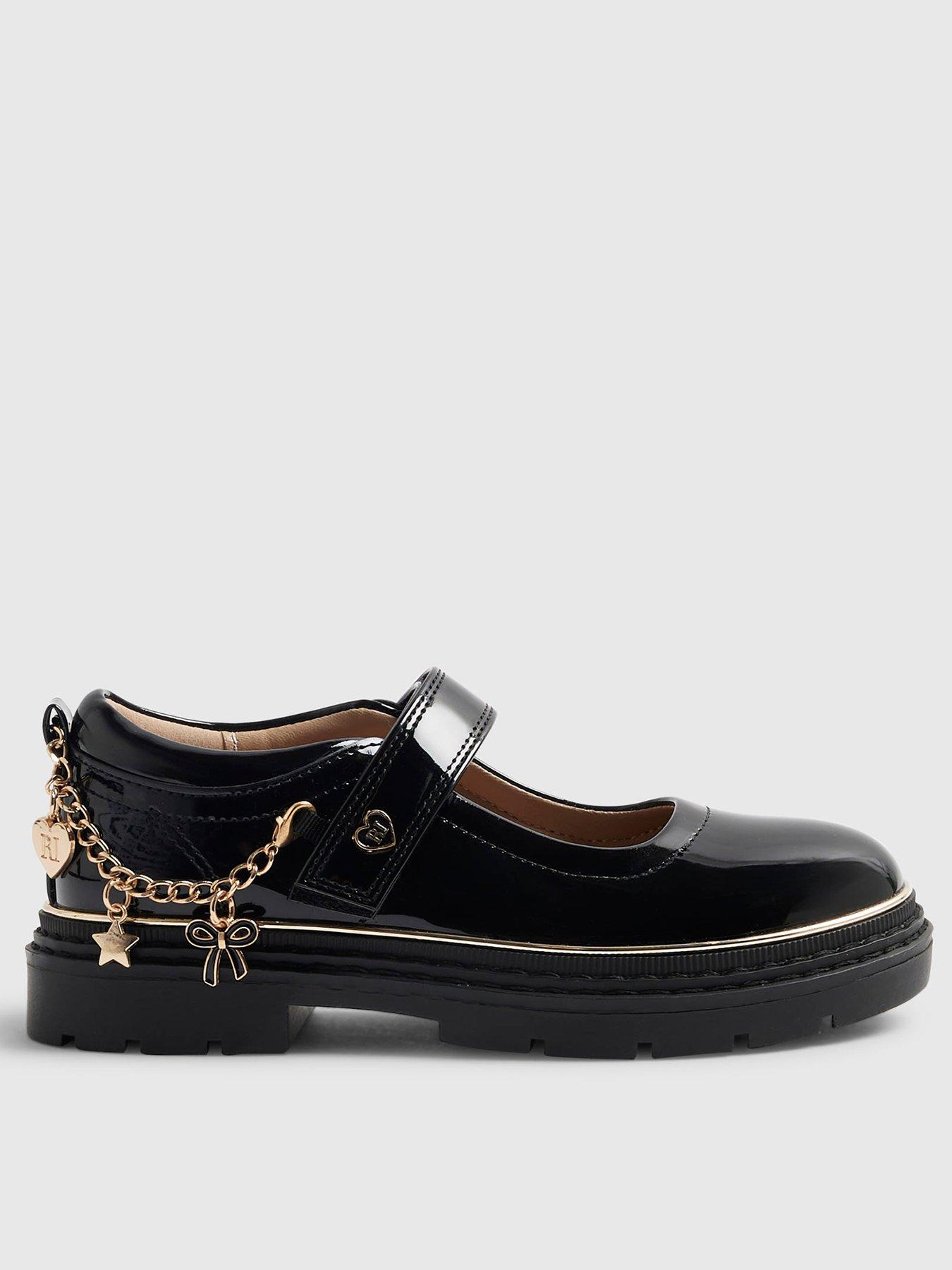River Island Girls Patent Mary Jane Shoes - Black