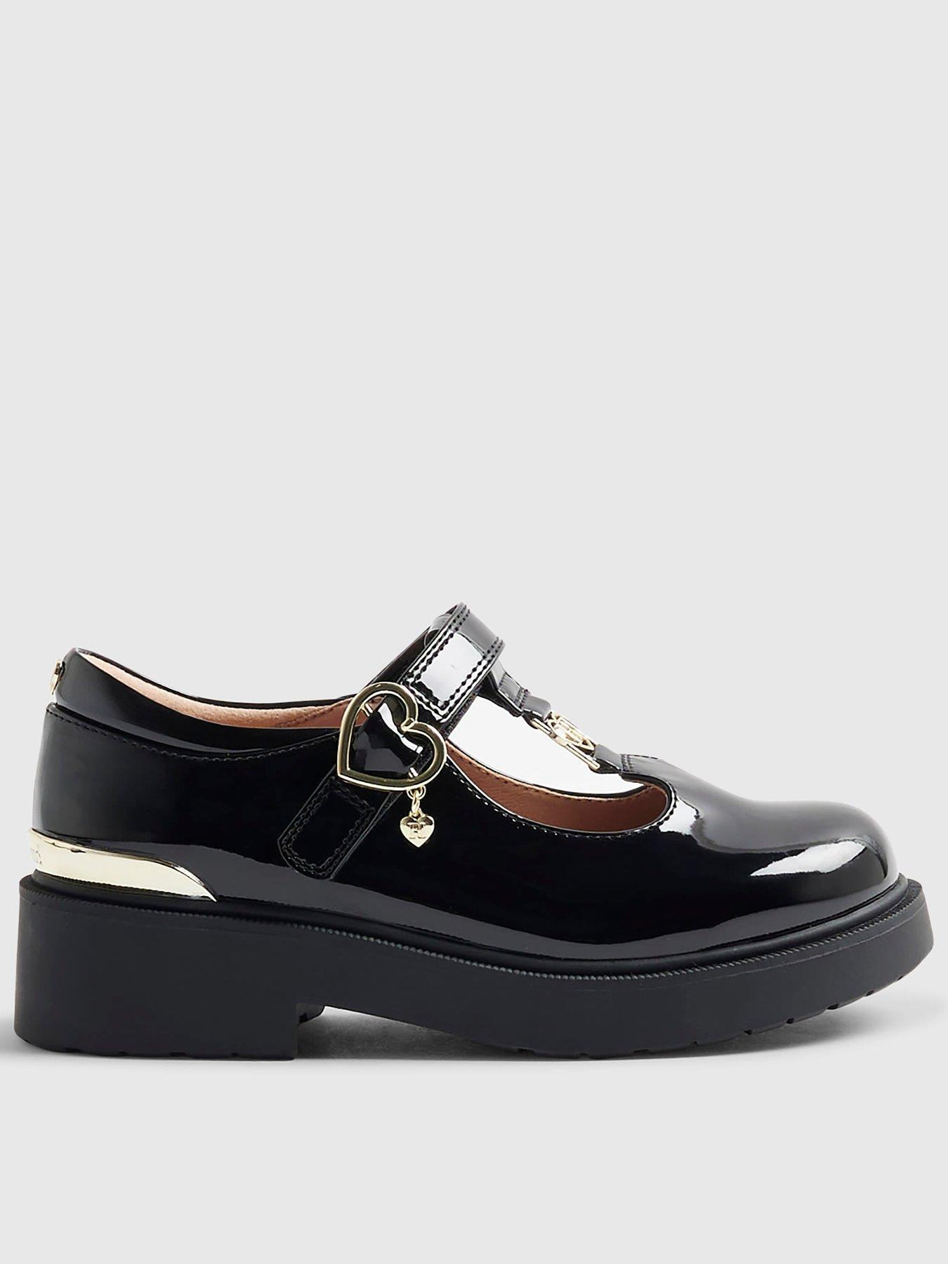 River Island Girls Chunky T-Bar Mary Jane Shoes - Black