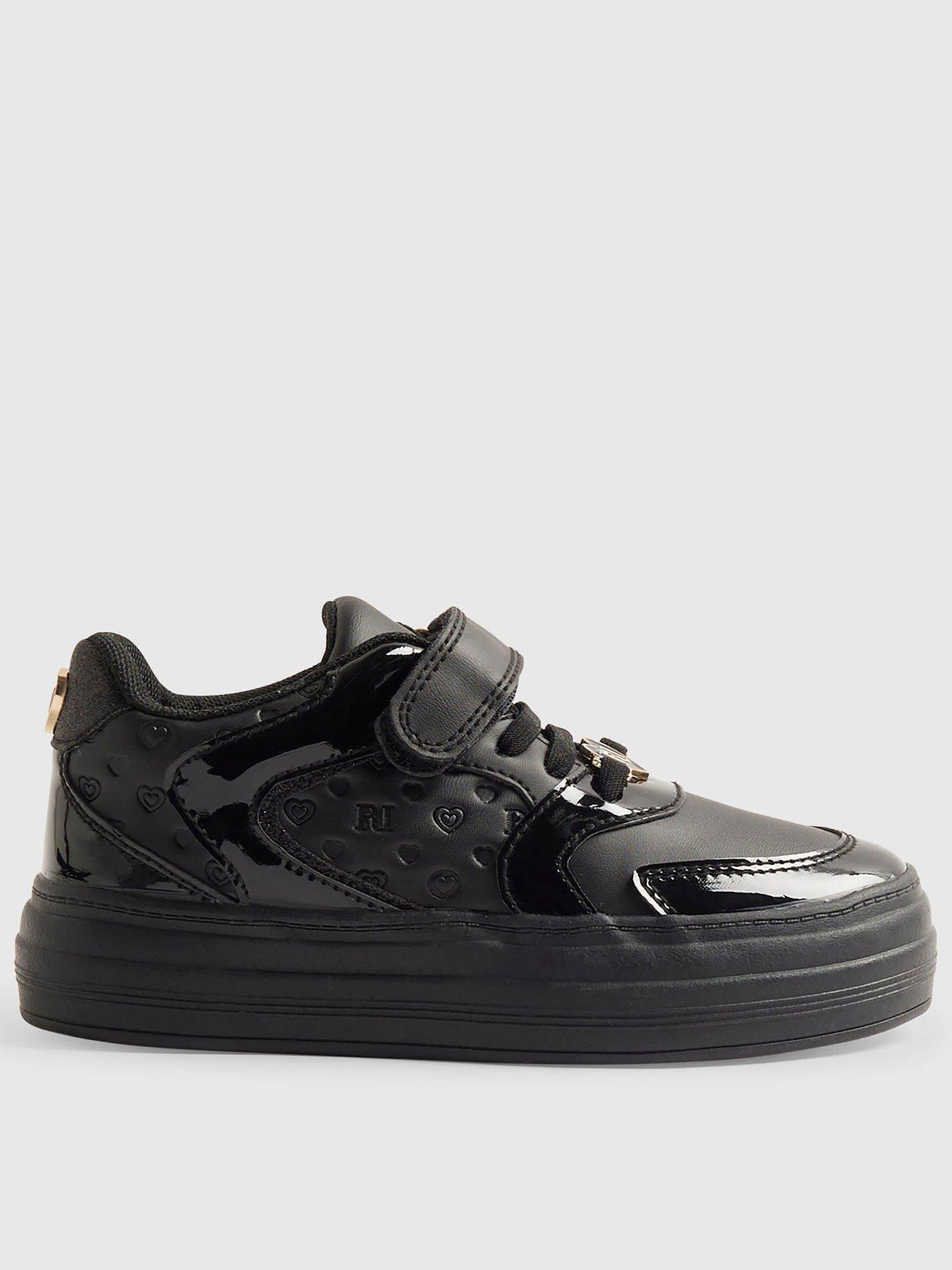 River Island Older Girls Plimsole Trainers - Black