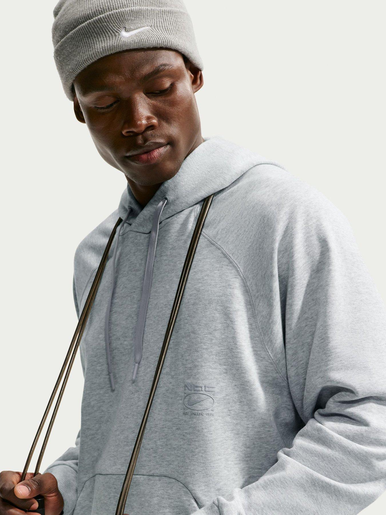 Image 4 of 5 of Nike Mens Dri-FIT Oversized Training Hoodie - Grey