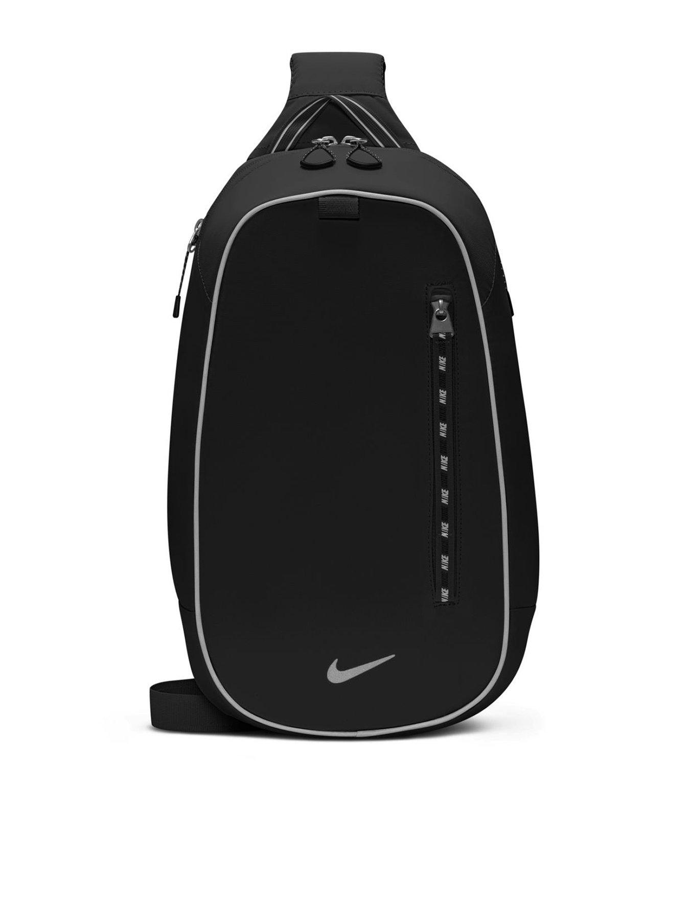 Image 1 of 7 of Nike Mens Padded Strap Reflective Trim Sling Bag - Black