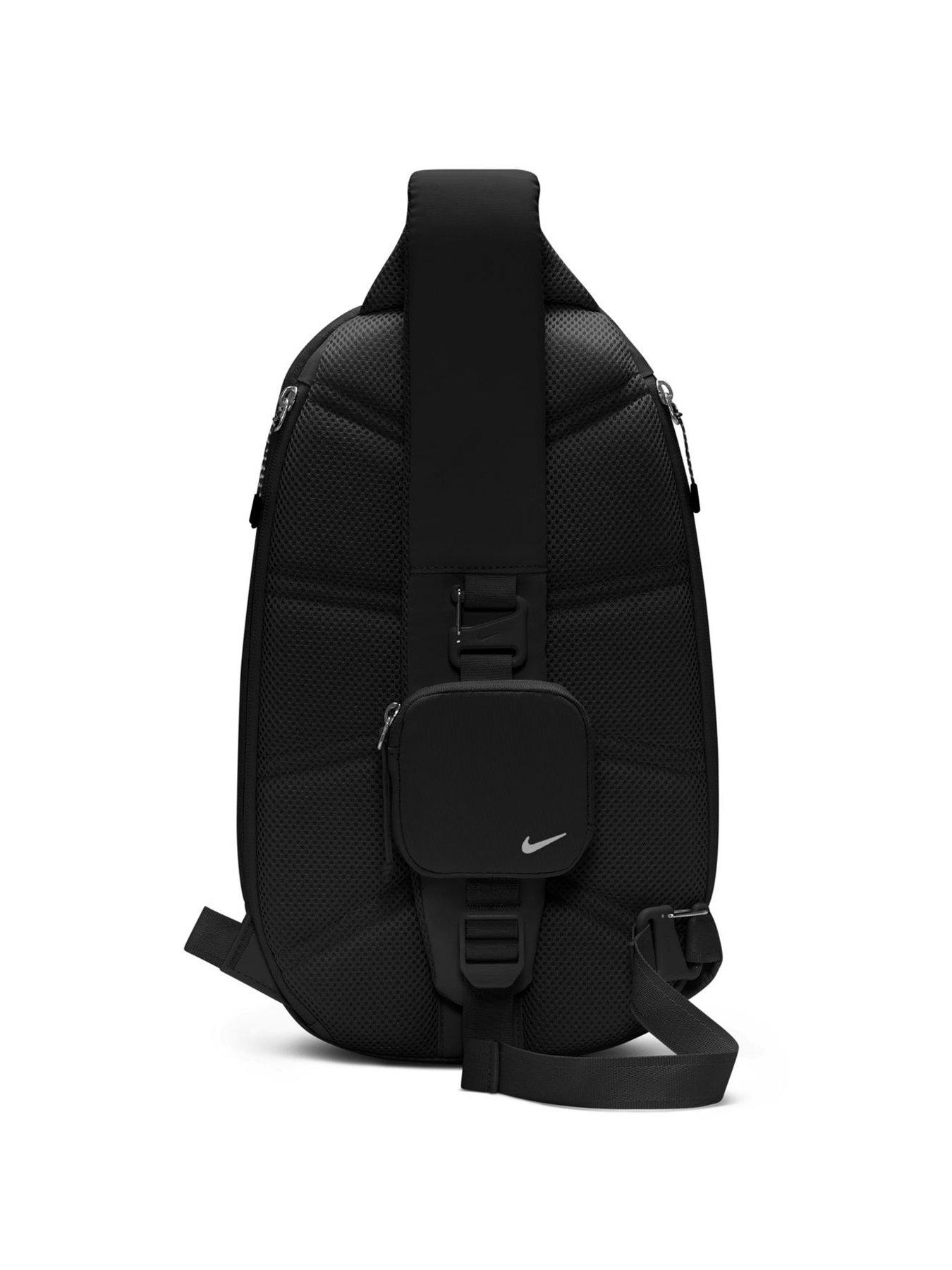 Image 4 of 7 of Nike Mens Padded Strap Reflective Trim Sling Bag - Black