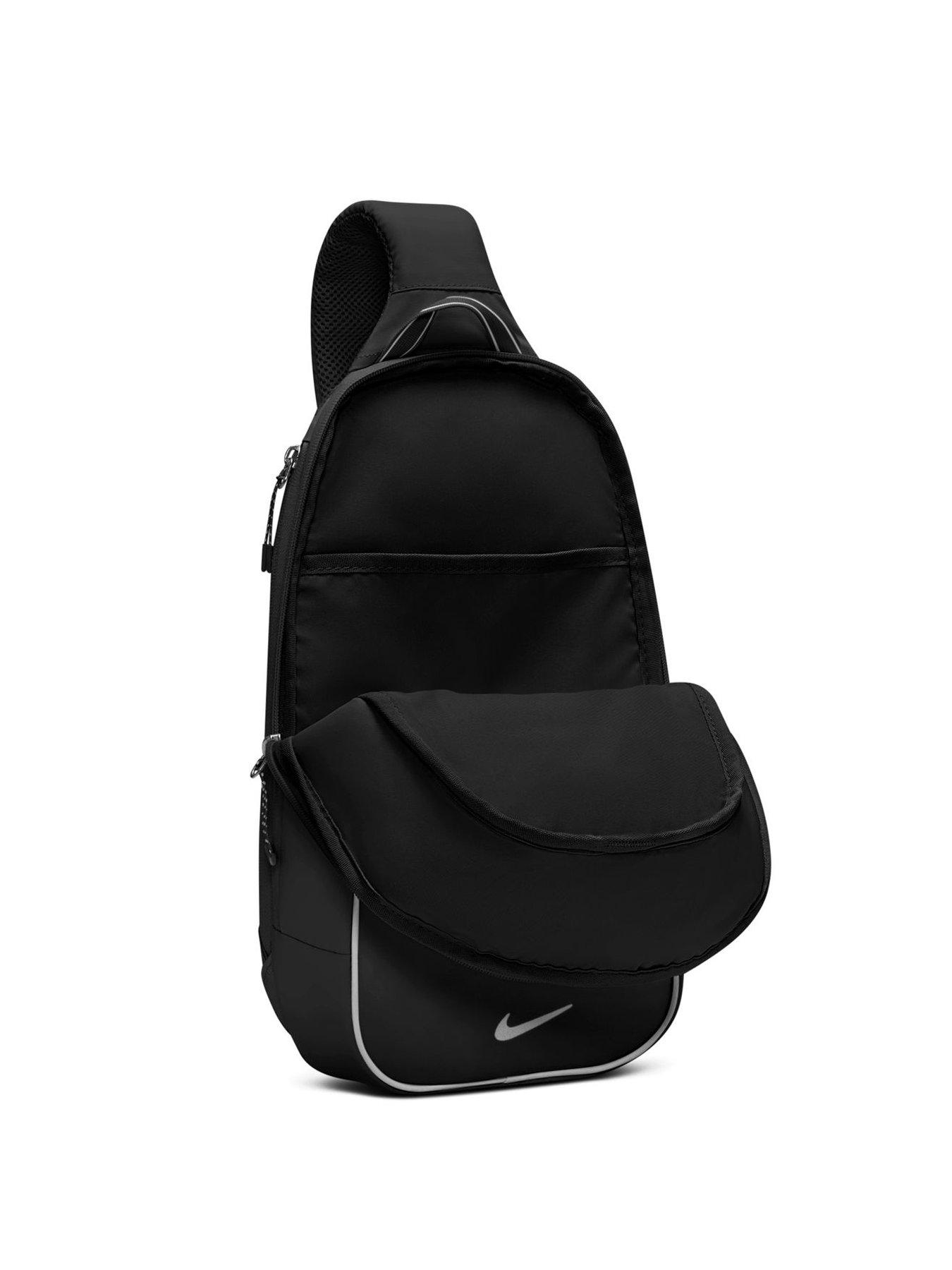 Image 5 of 7 of Nike Mens Padded Strap Reflective Trim Sling Bag - Black