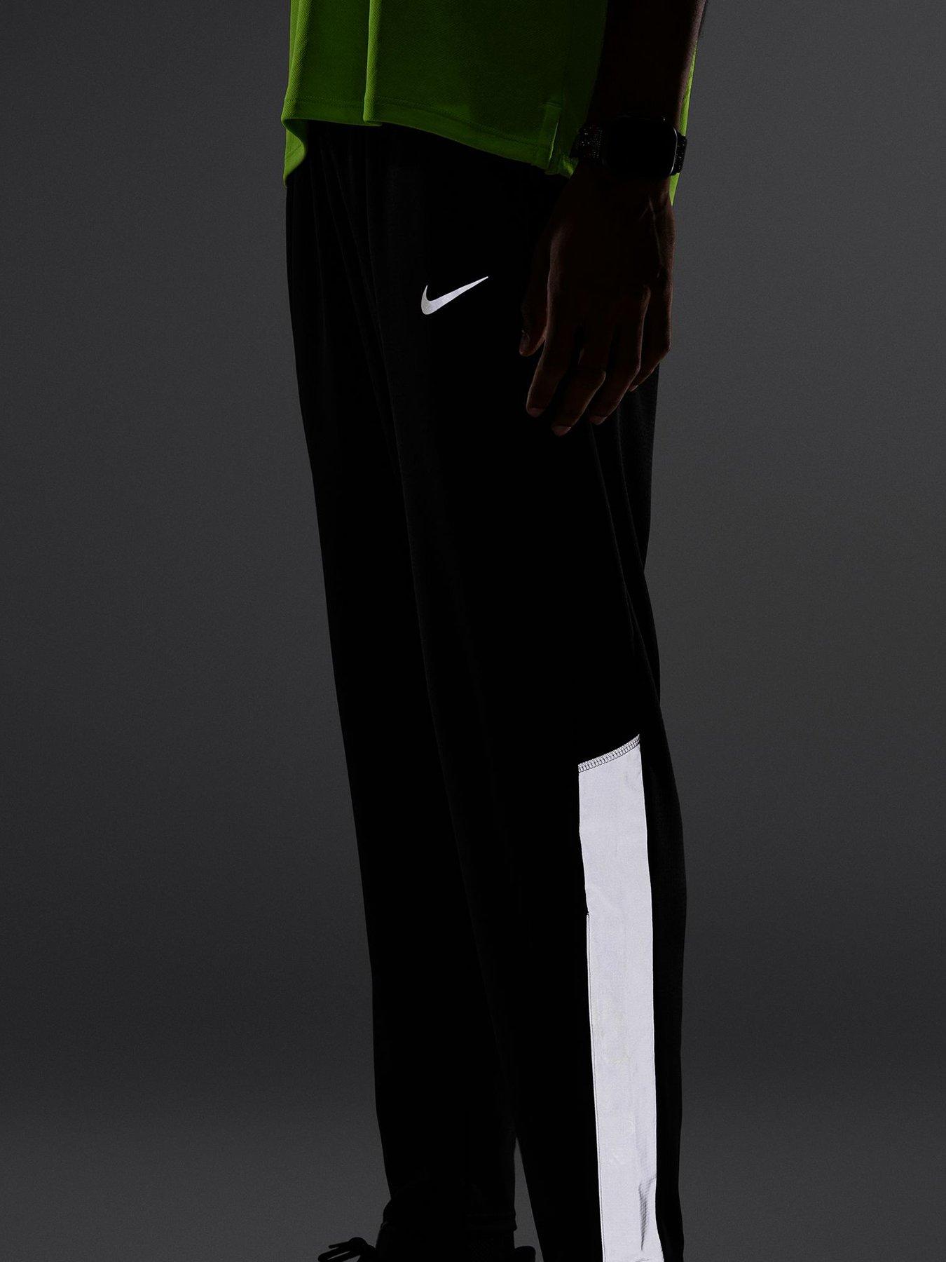 Image 6 of 6 of Nike Mens Miler Drawcord Waist Reflective Running Trousers - Black