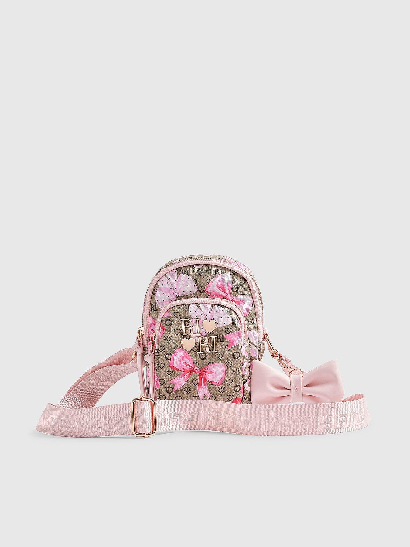River Island Girls Bow Monogram Cross Body Bag - Brown
