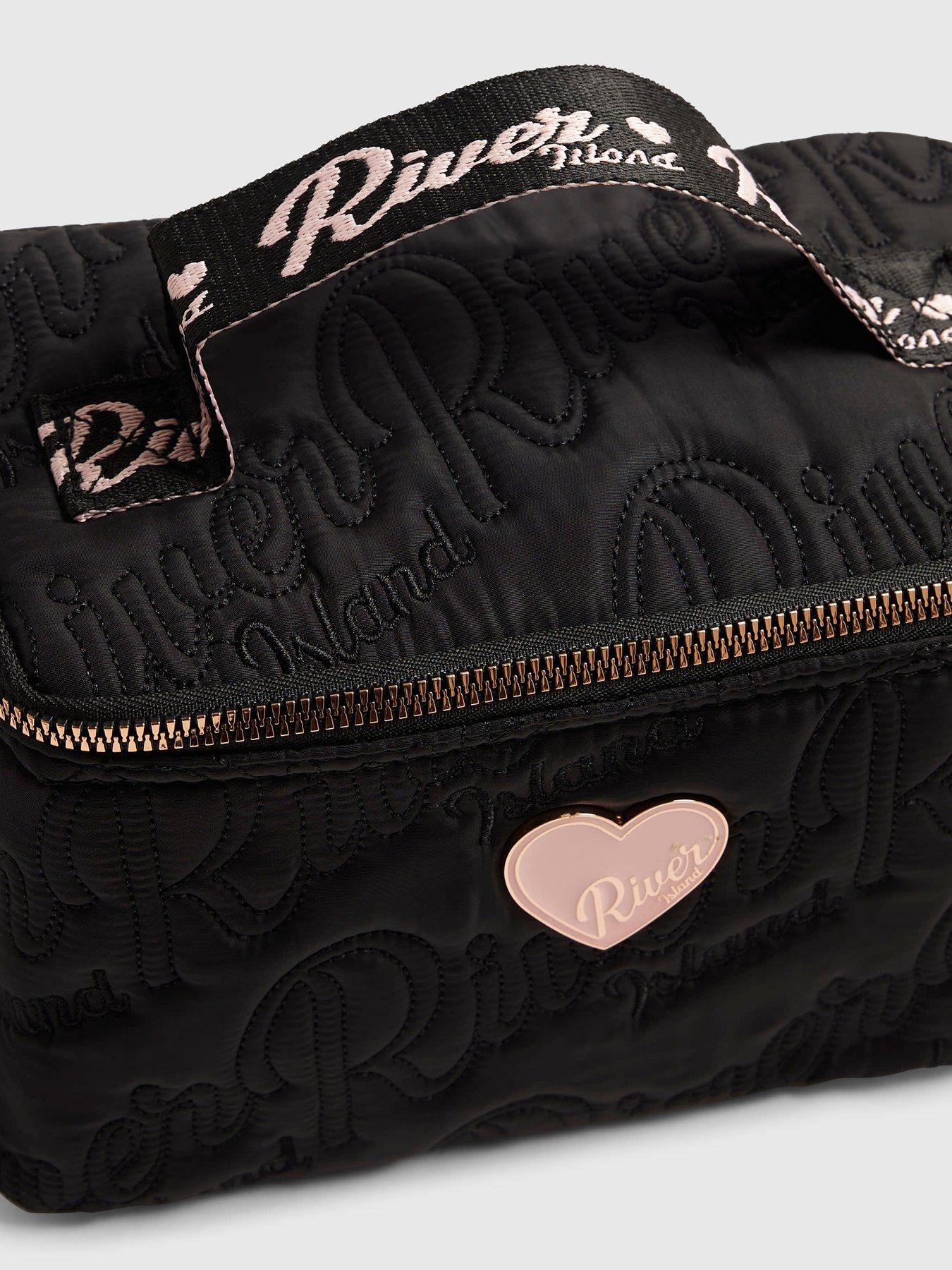 Image 4 of 5 of River Island Girls Nylon Ri Scripty Lunchbox - Black