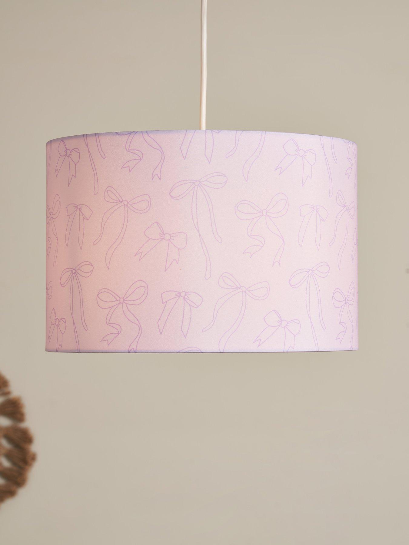 The Very Collection Lilac Bow Printed Easy-Fit Light Shade