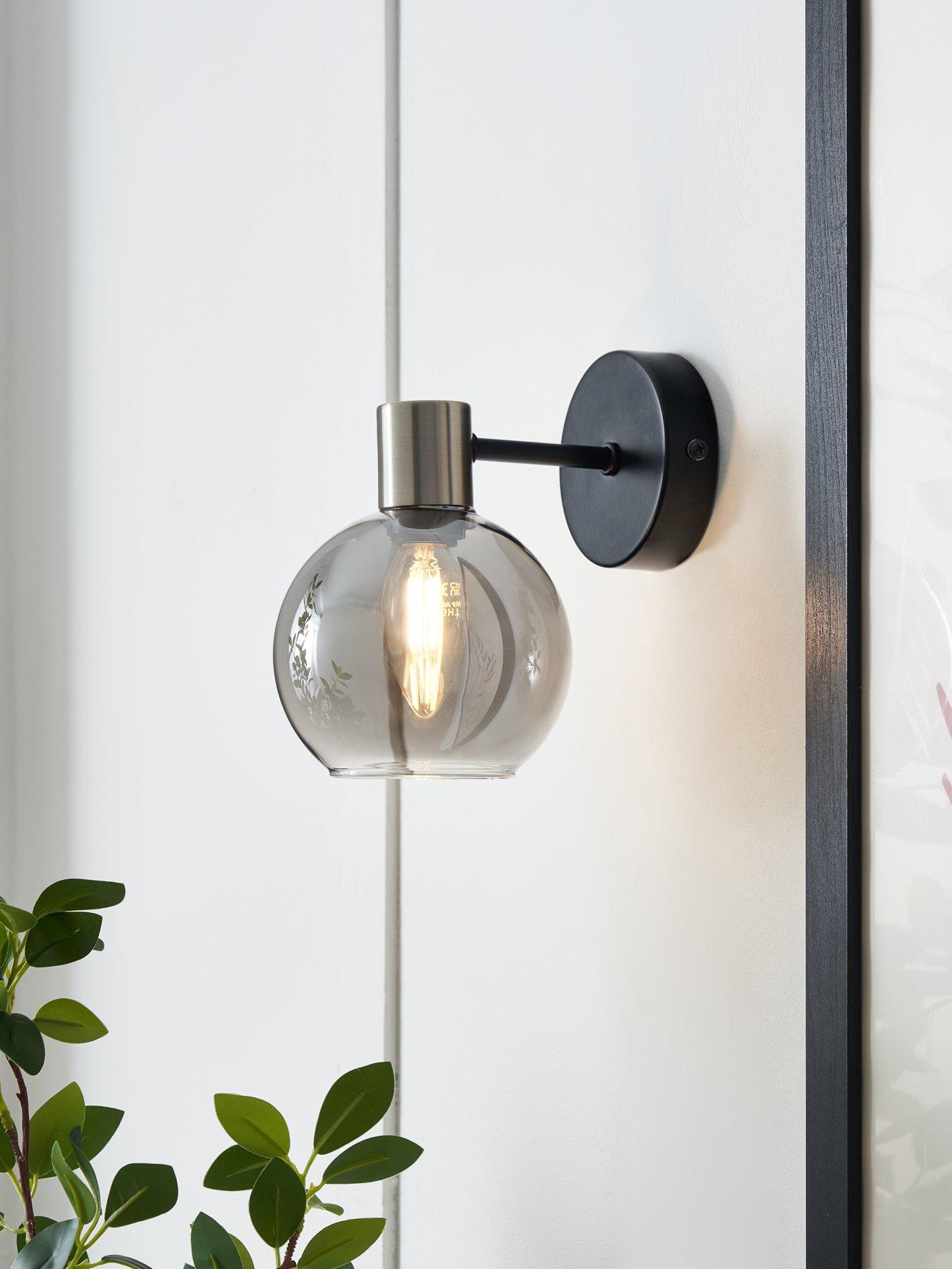 The Very Collection Smoked Glass Wall Light