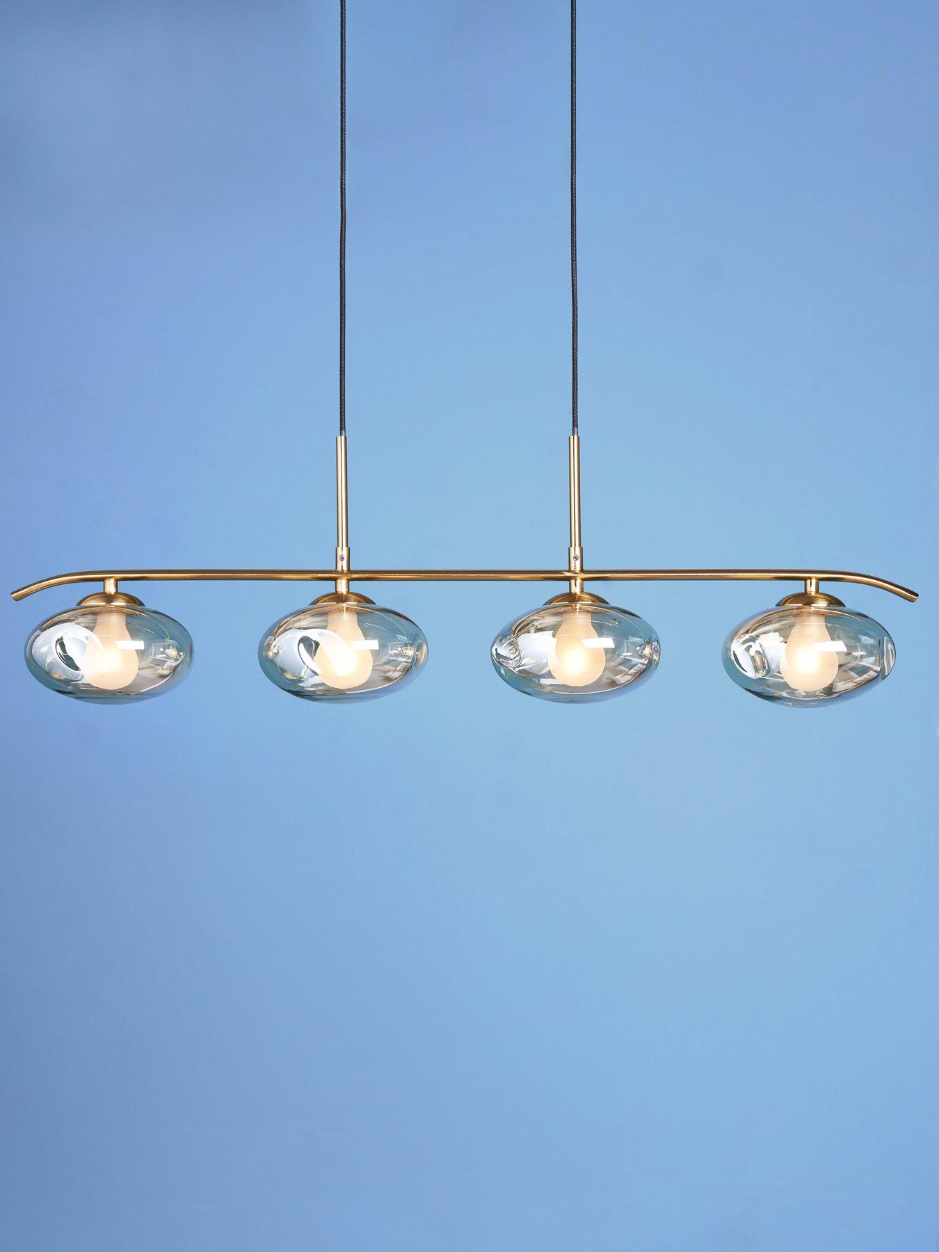 The Very Collection Champagne Glass 4 Light Adjustable Diner Light
