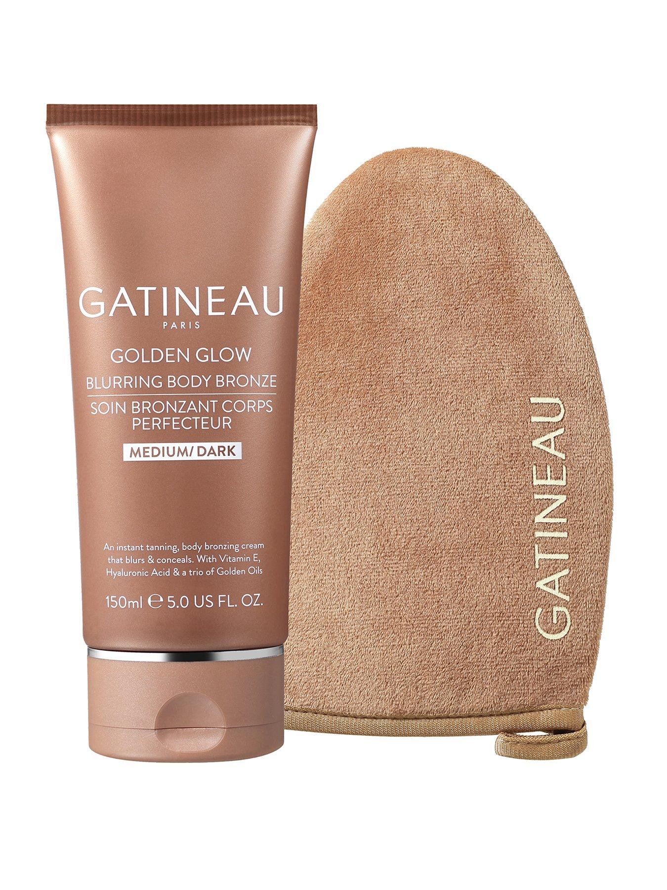 Image 1 of 7 of Gatineau Golden Glow Blurring Body Bronze Medium Dark &amp; Luxury Tanning Mitt Duo