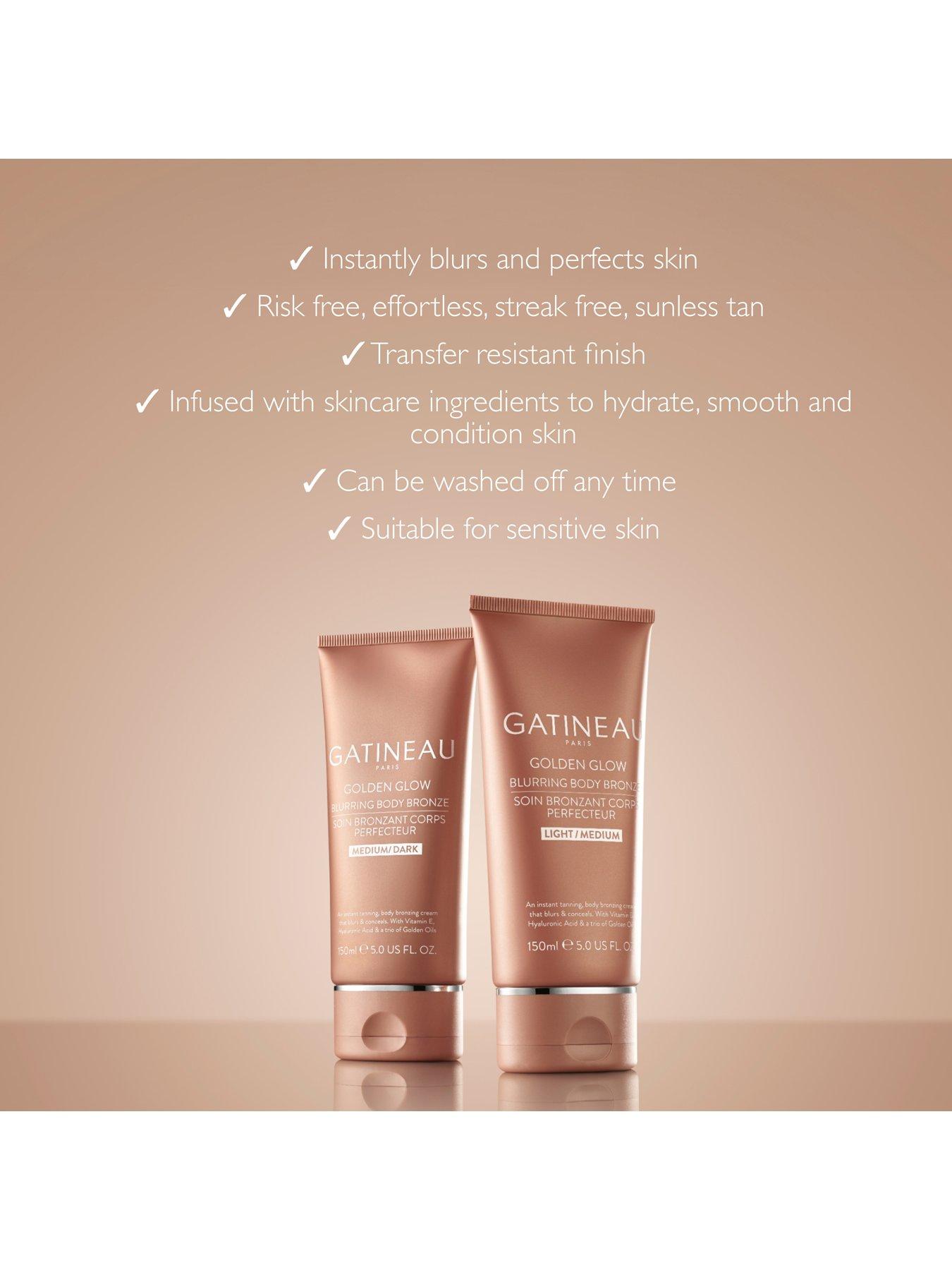 Image 3 of 7 of Gatineau Golden Glow Blurring Body Bronze Medium Dark &amp; Luxury Tanning Mitt Duo