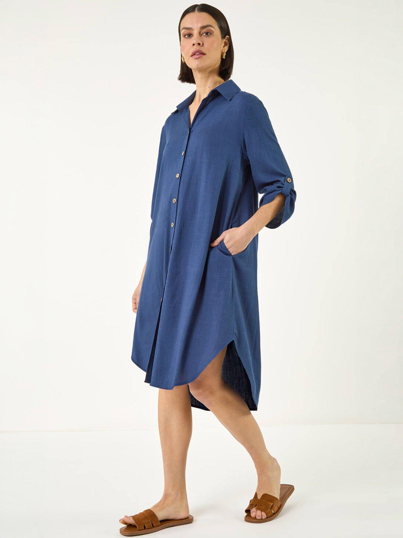 roman-back-lace-shirt-dressfront