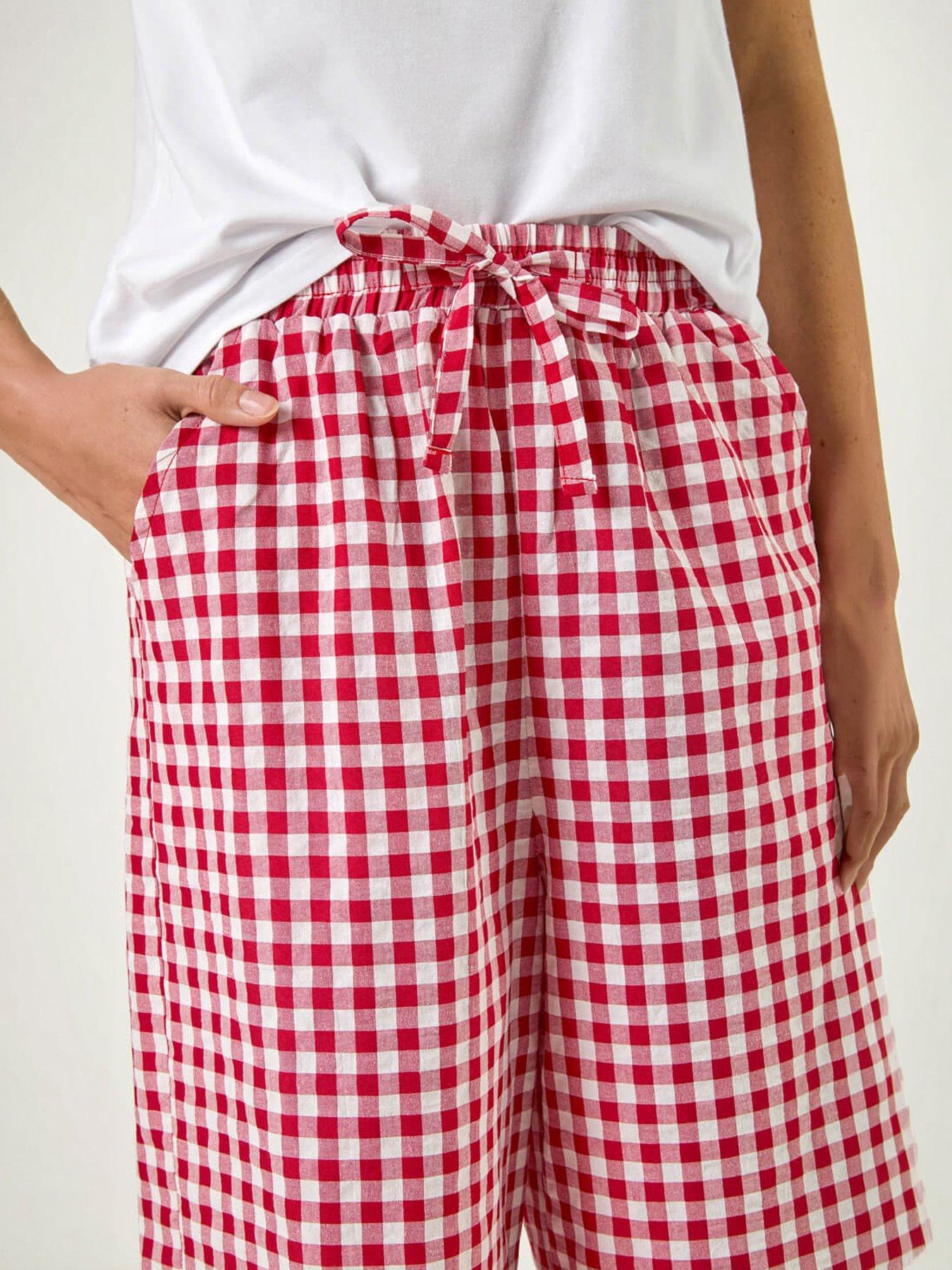Image 2 of 5 of Roman Gingham Crop Leg Trousers