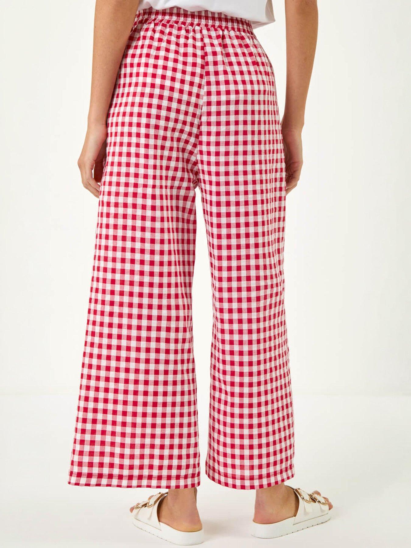 Image 4 of 5 of Roman Gingham Crop Leg Trousers
