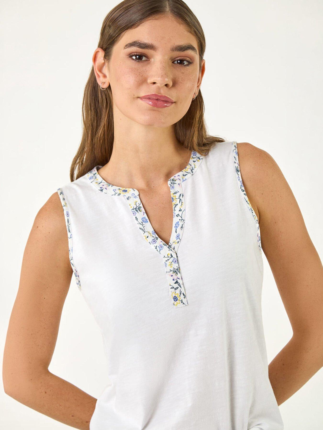 Roman Contrast Trim Vest Top