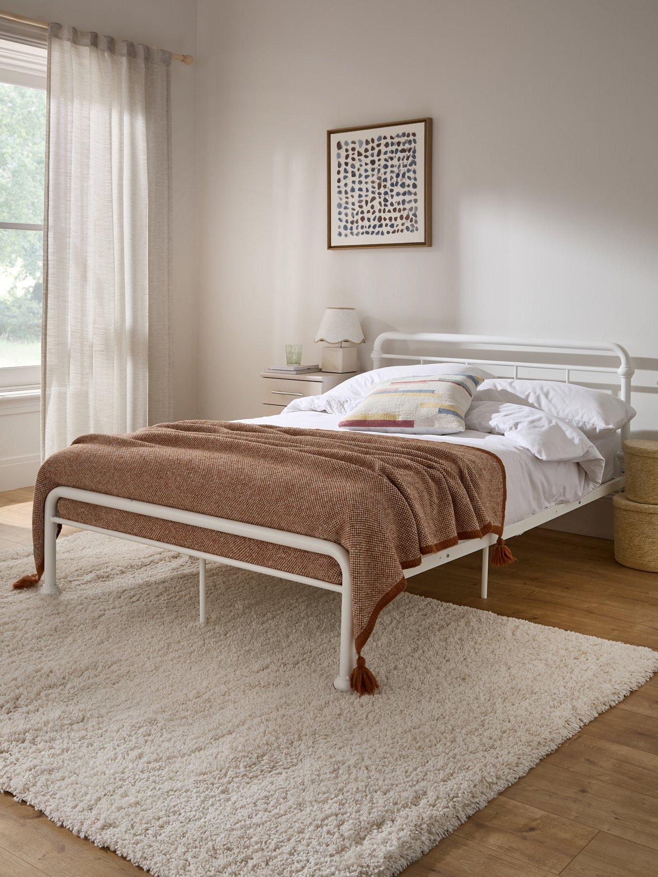 Image 1 of 7 of The Very Collection Georgie Metal Small Double Bedframe with Mattress Options (Buy &amp; SAVE!)