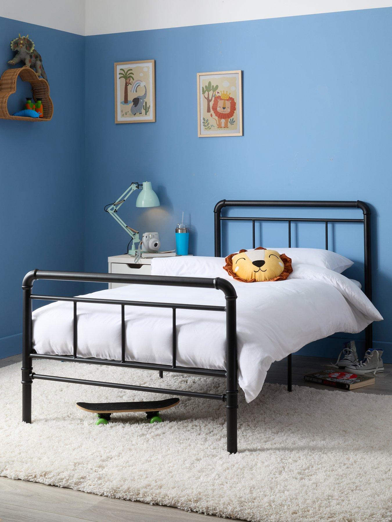The Very Collection Freddie Metal Single Bed Frame with Mattress Options (Buy  &  SAVE!)