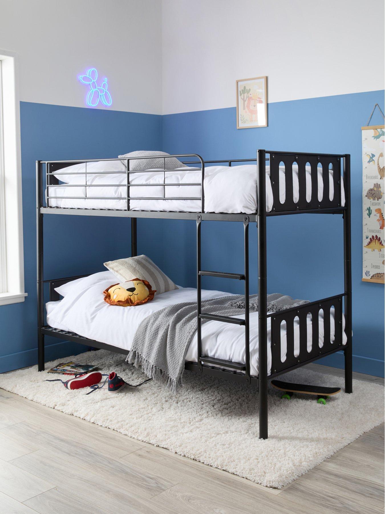 The Very Collection Cyber Bunk Bed Frame with Mattress Options (Buy  &  SAVE!) - Black