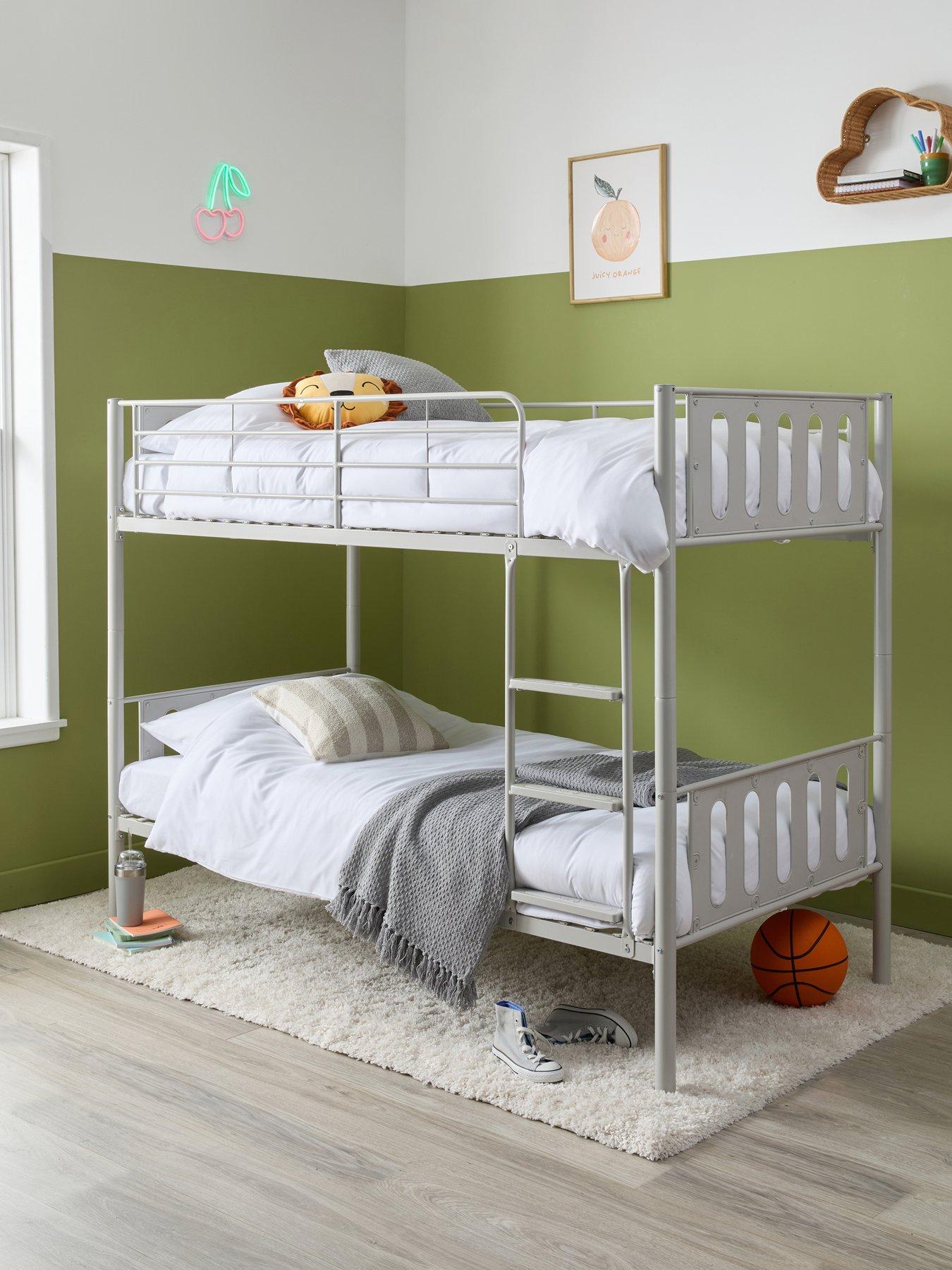 The Very Collection Cyber Bunk Bed Frame with Mattress Options (Buy  &  SAVE!) - Grey