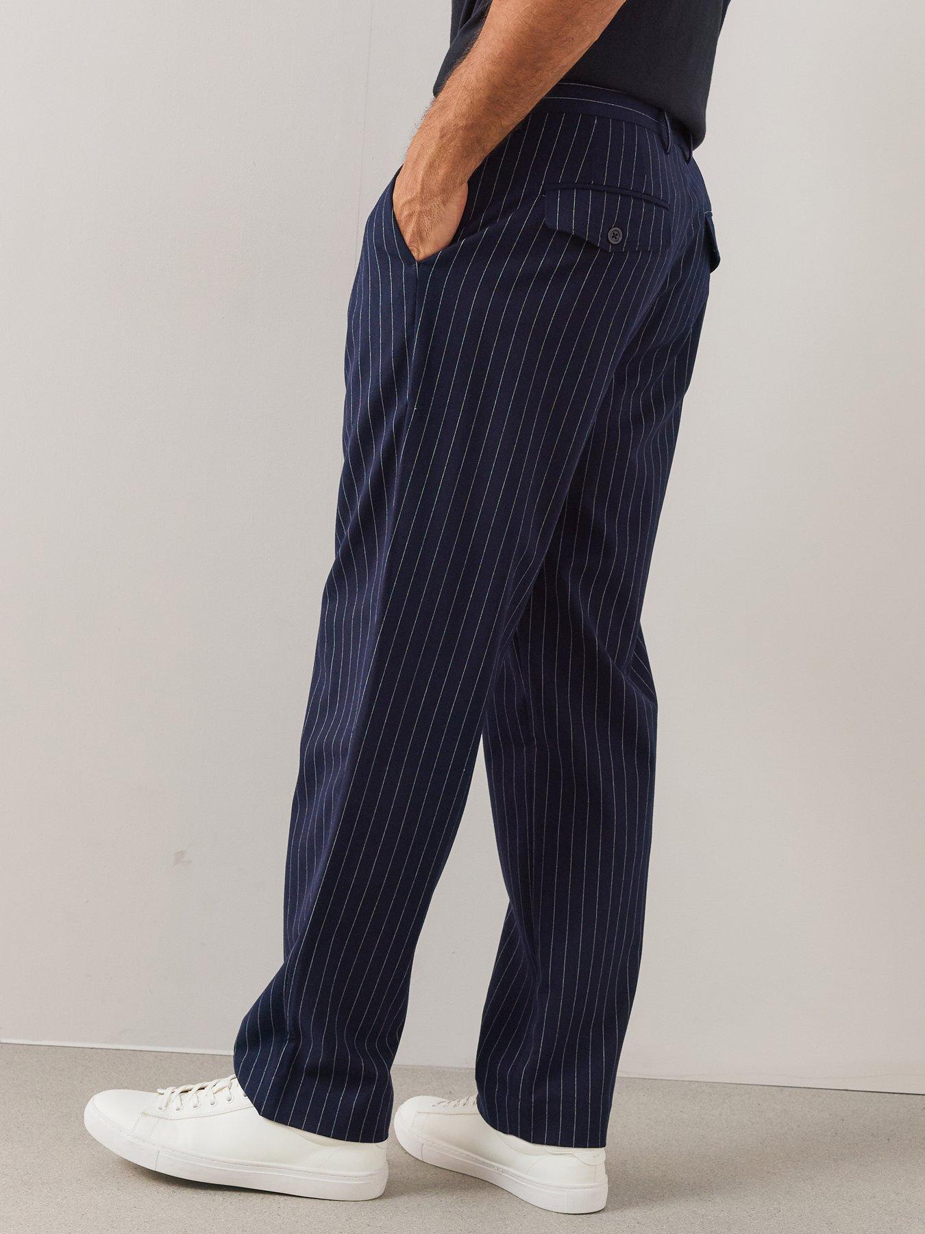 Image 2 of 6 of The Very Collection Slim Fit Pinstripe Formal Trousers