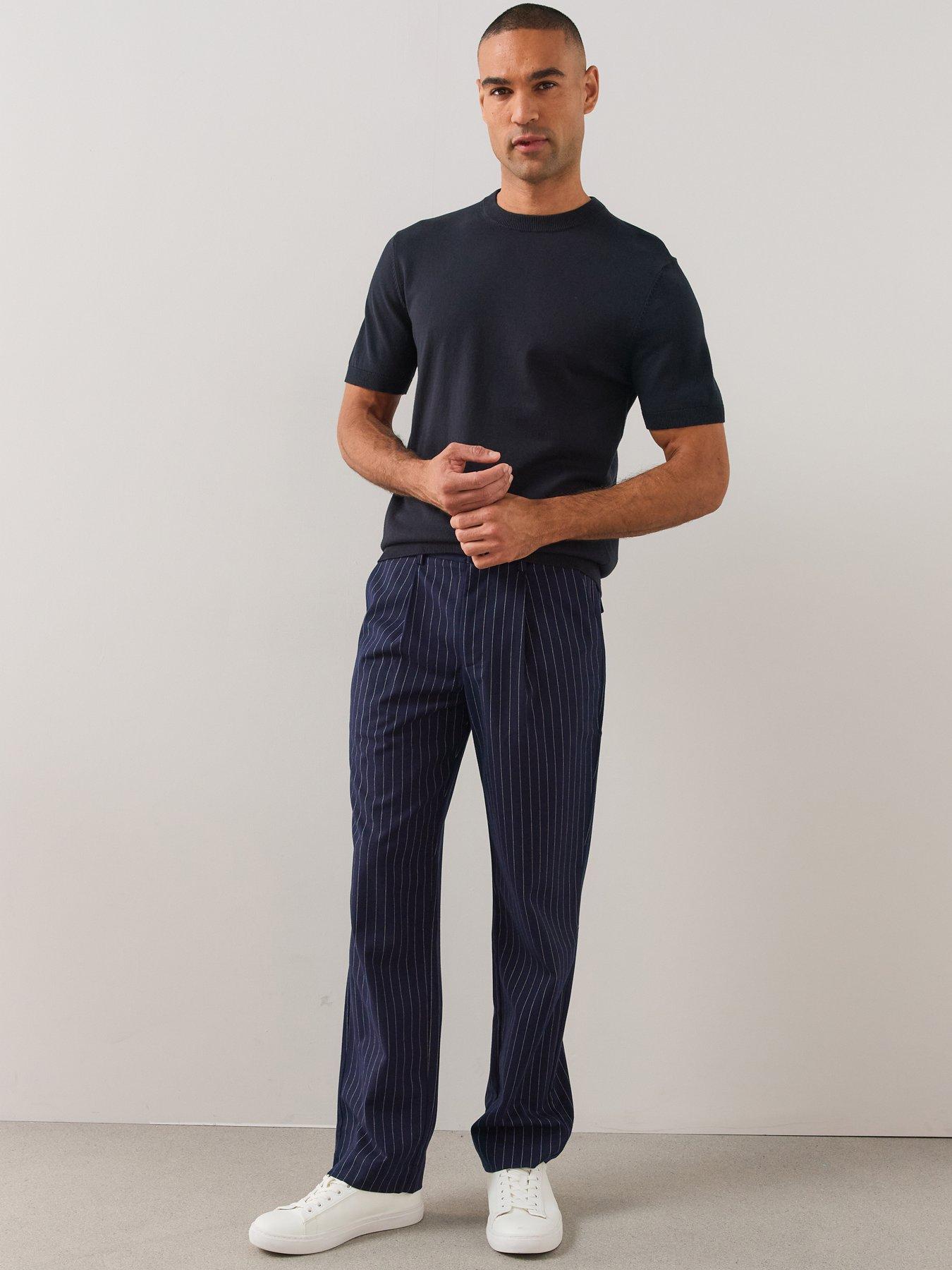 Image 3 of 6 of The Very Collection Slim Fit Pinstripe Formal Trousers
