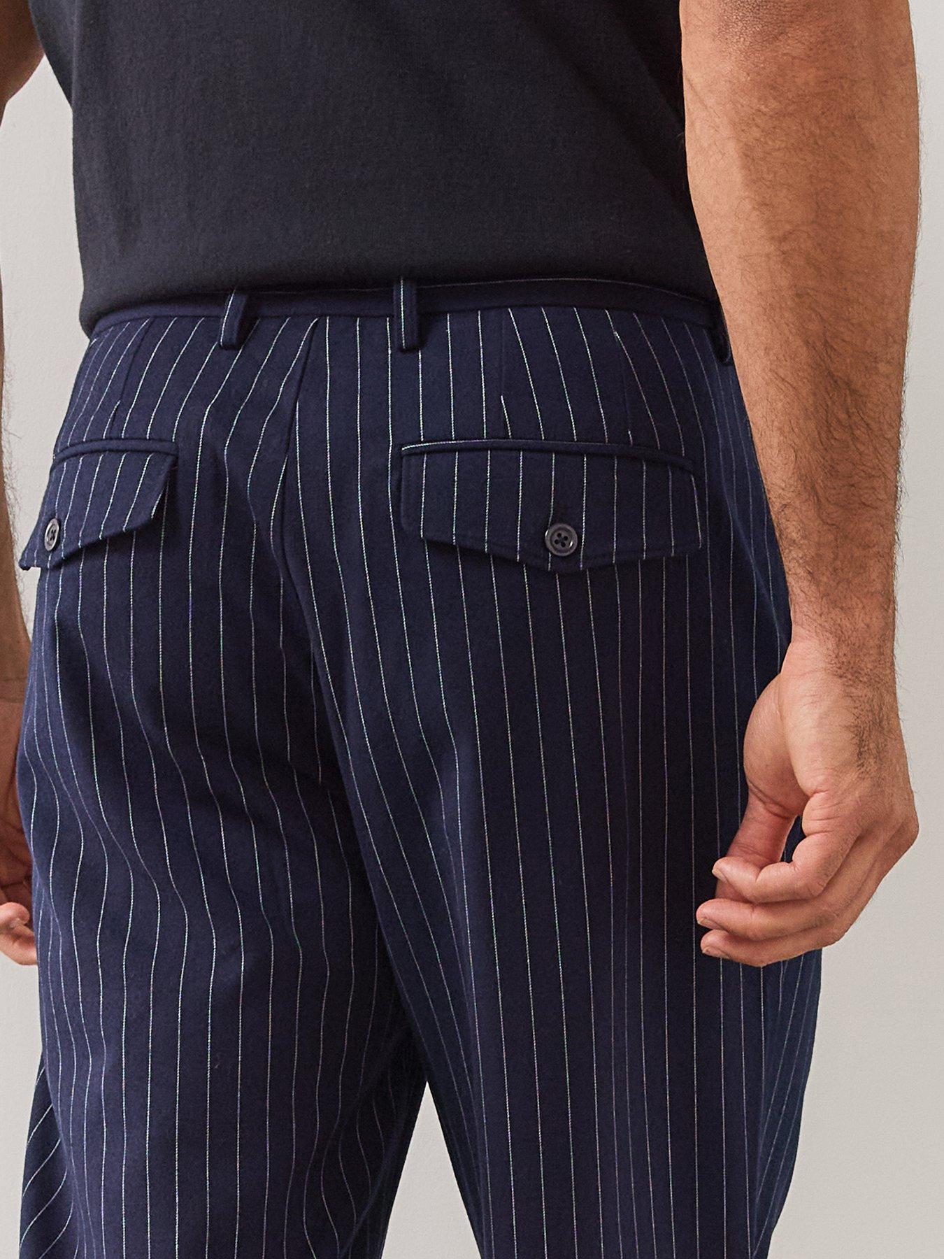 Image 6 of 6 of The Very Collection Slim Fit Pinstripe Formal Trousers
