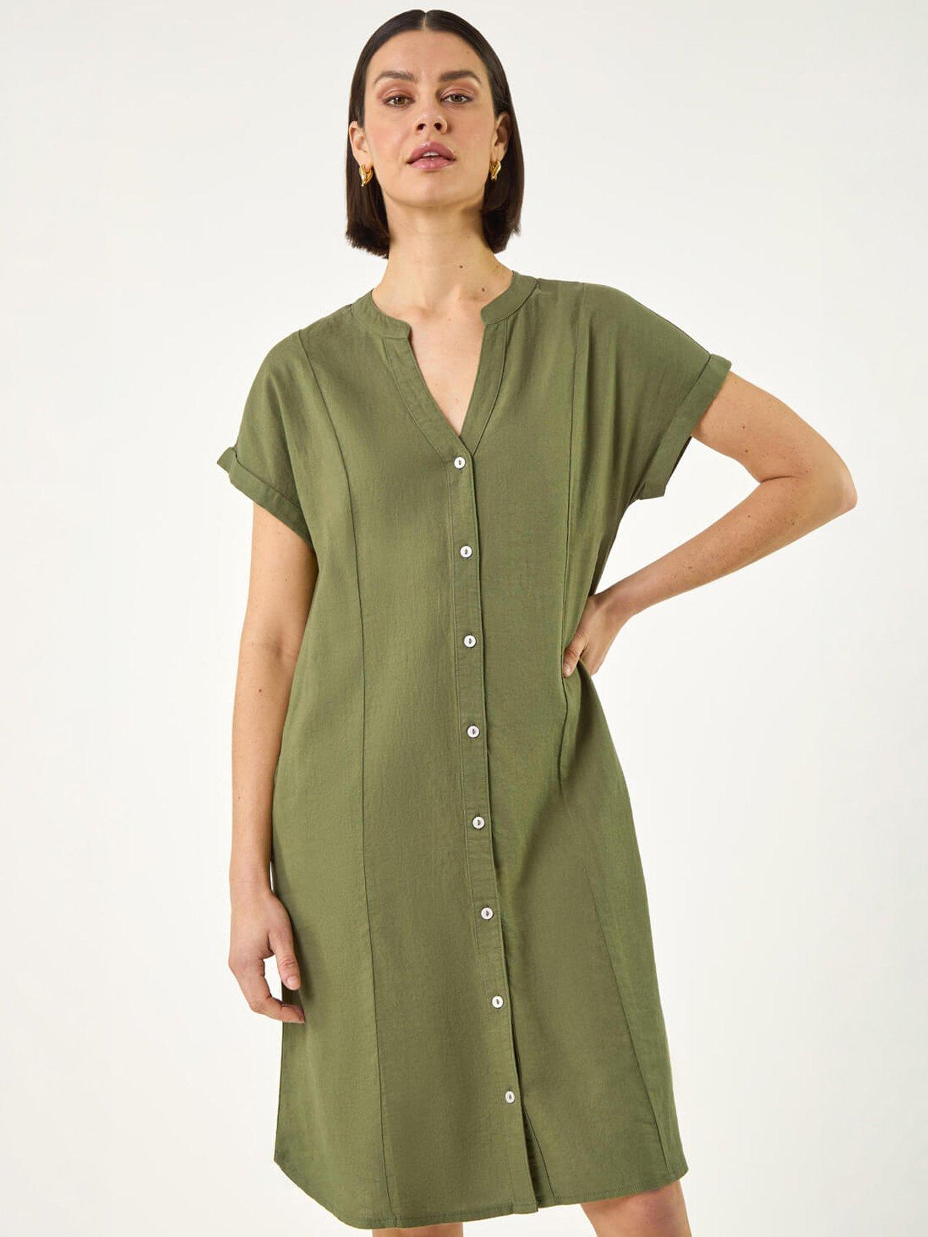 Image 5 of 5 of Roman Linen Mix Shift Dress