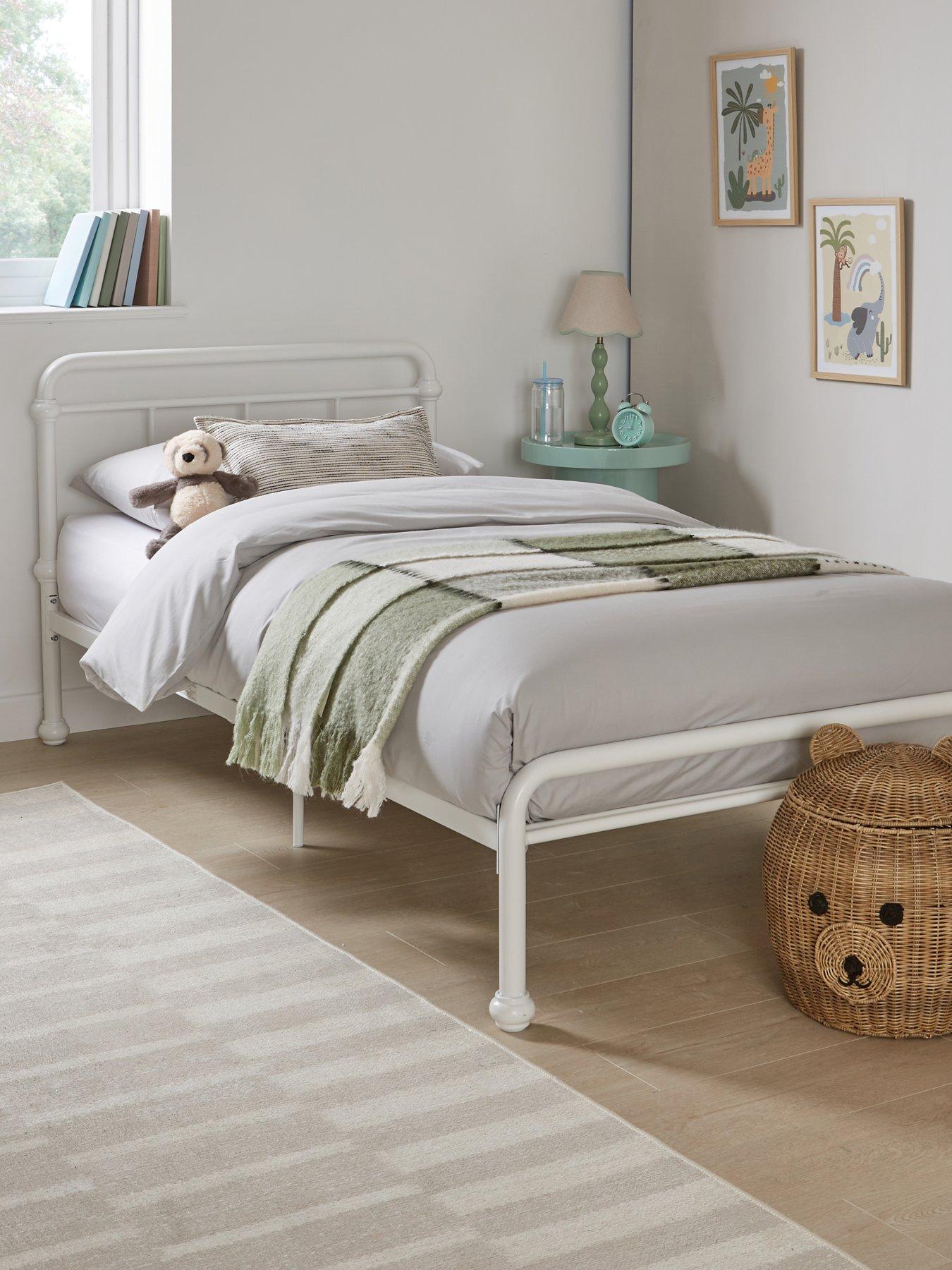 Image 1 of 7 of The Very Collection Georgie Metal Single Bedframe with Mattress Options (Buy &amp; SAVE!)